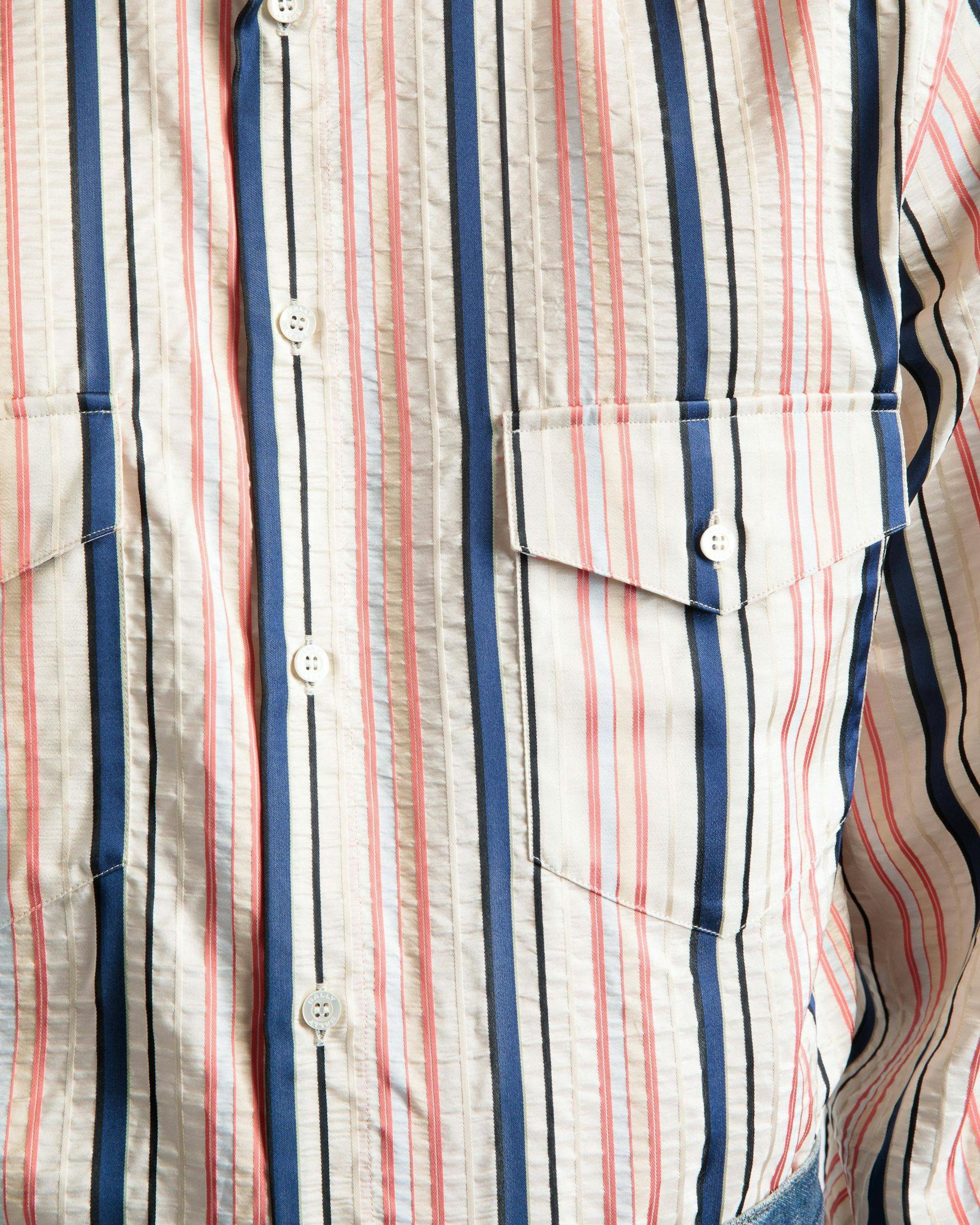 Blouson Sleeve Shirt In Multicolour Silk - Men's - Bally - 03