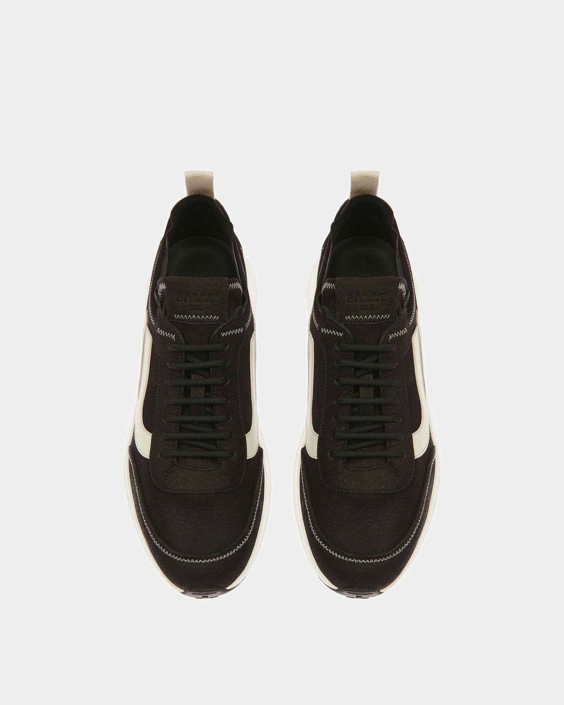Darys Leather Sneakers In Black And Dusty White - Men's - Bally - 02