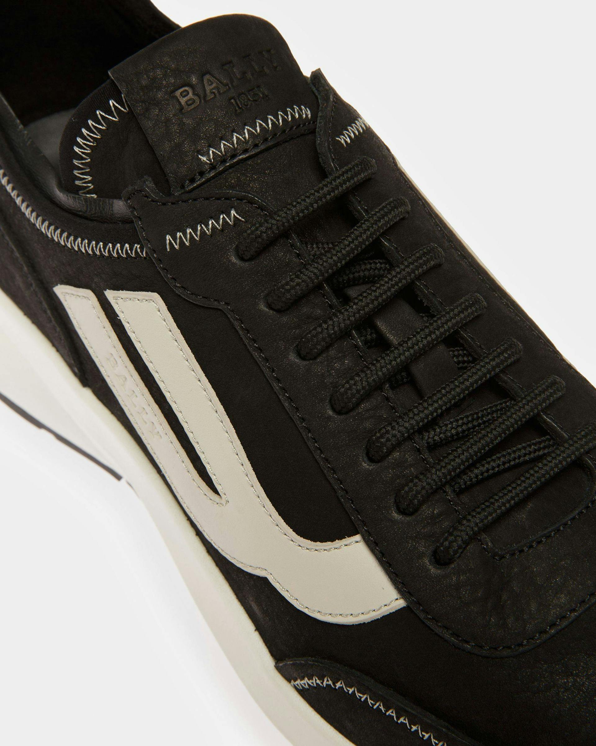Darys Leather Sneakers In Black And Dusty White - Men's - Bally - 05