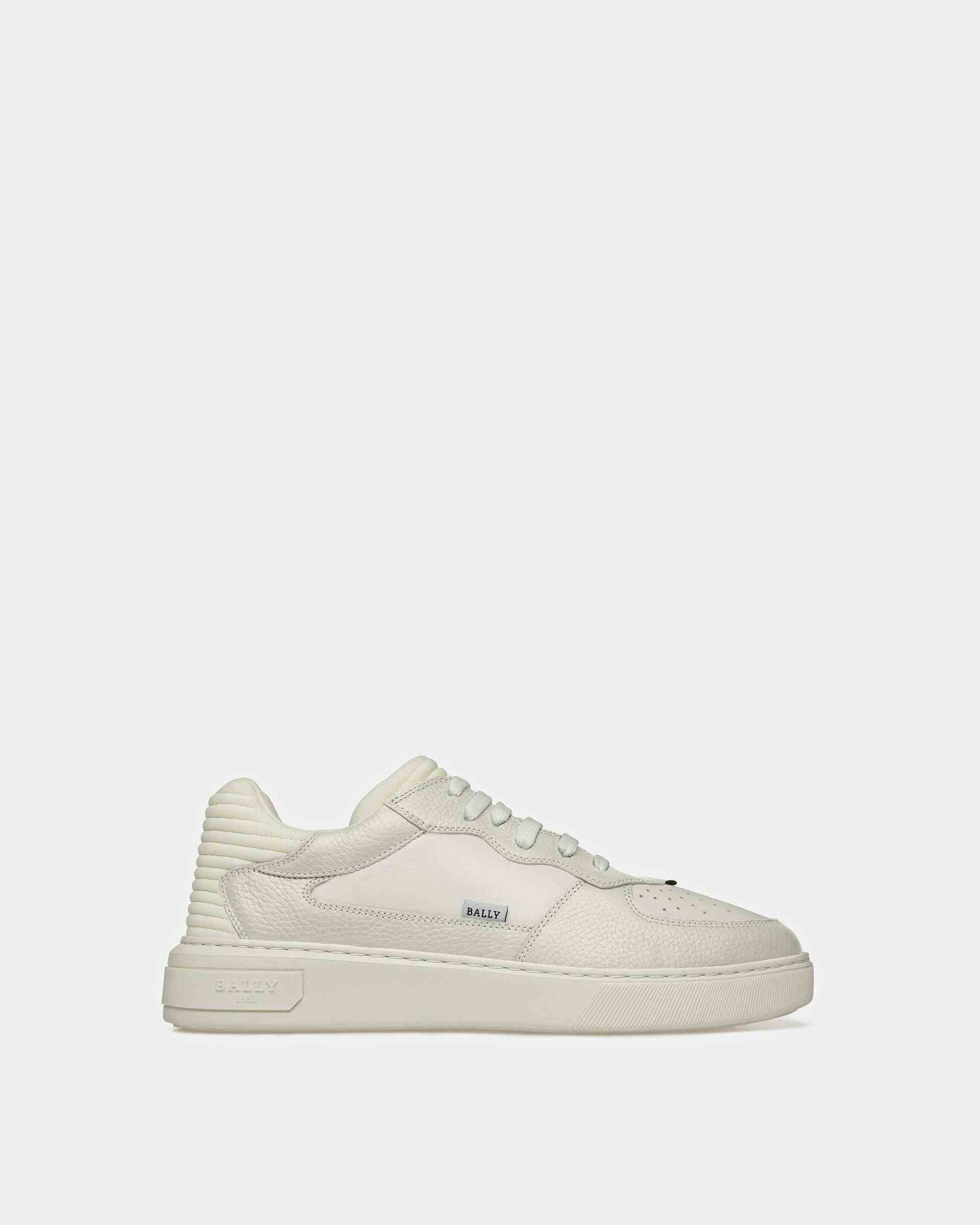 Mark Leather And Fabric Sneakers In White - Men's - Bally