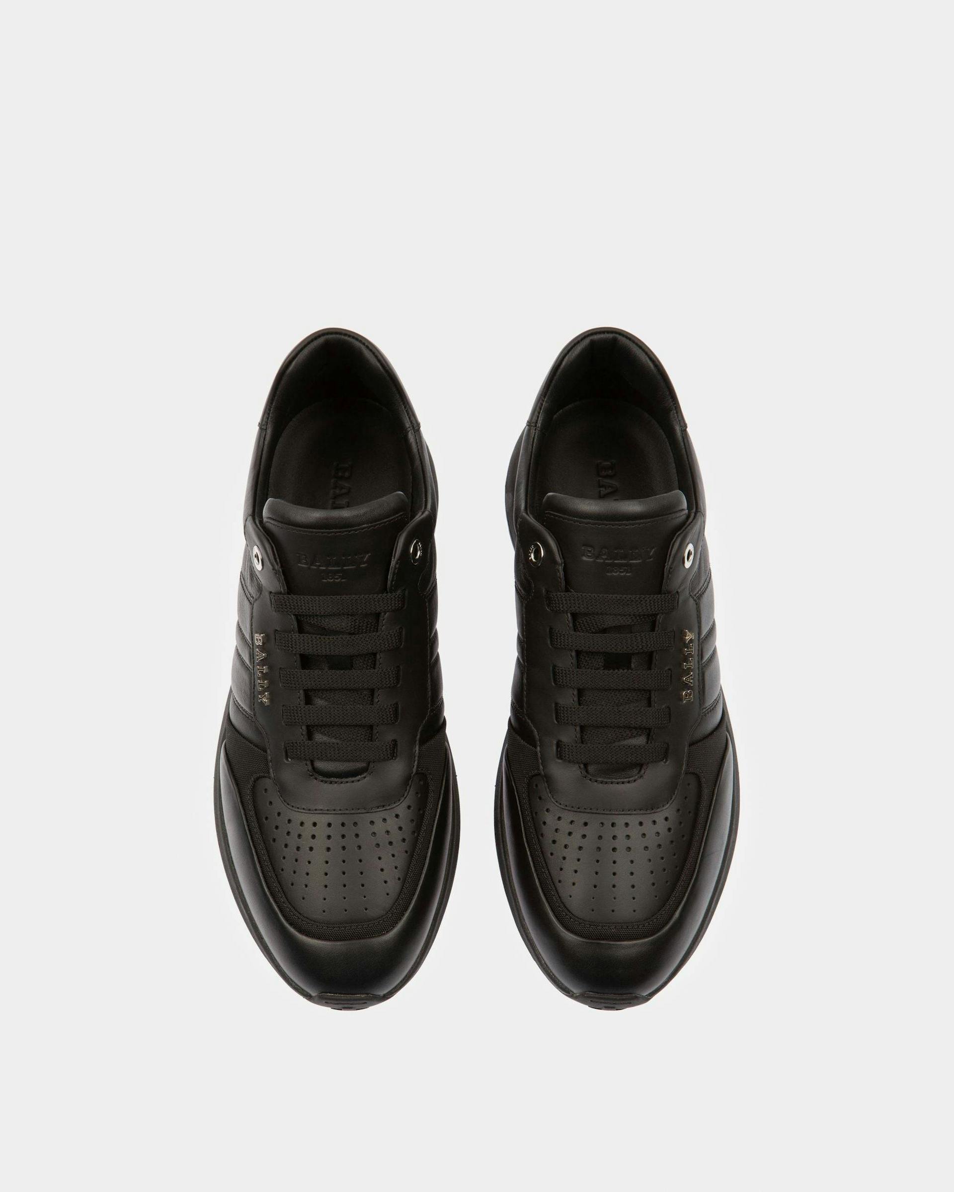 Dessye Leather And Fabric Sneakers In Black - Men's - Bally - 02