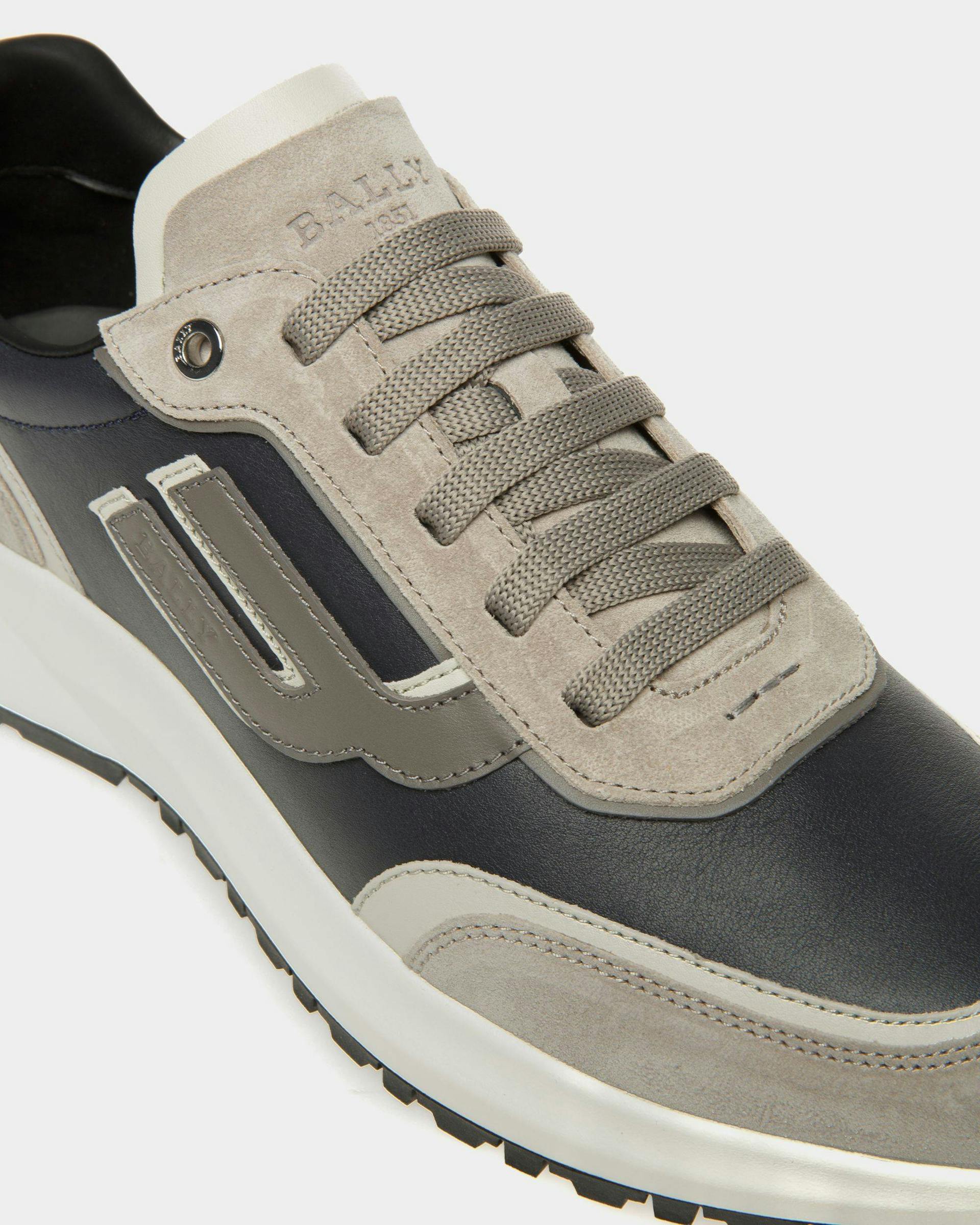Demmy Leather Sneakers In Grey - Men's - Bally - 02