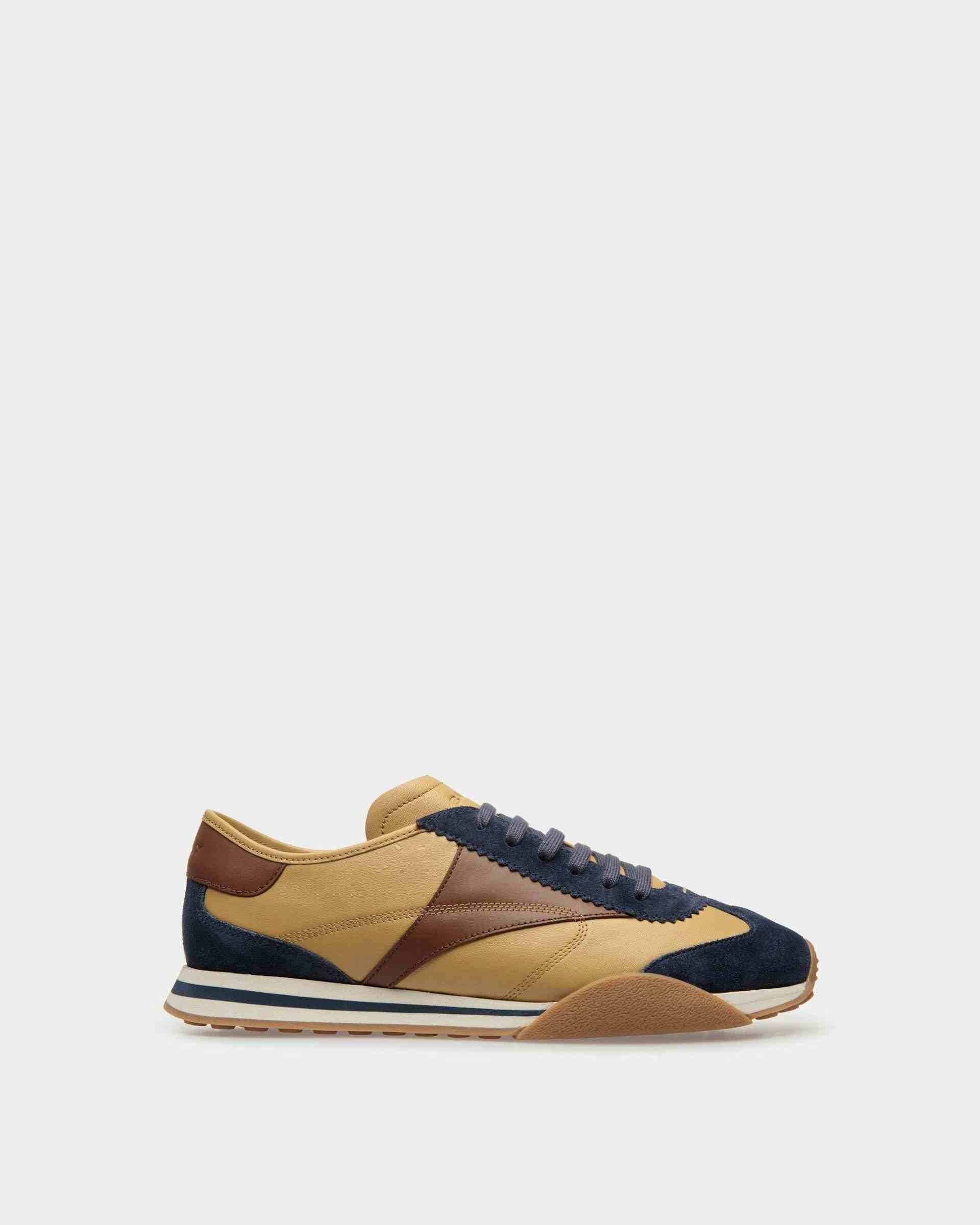 Sussex Sneakers In Marine And Brown Leather - Men's - Bally