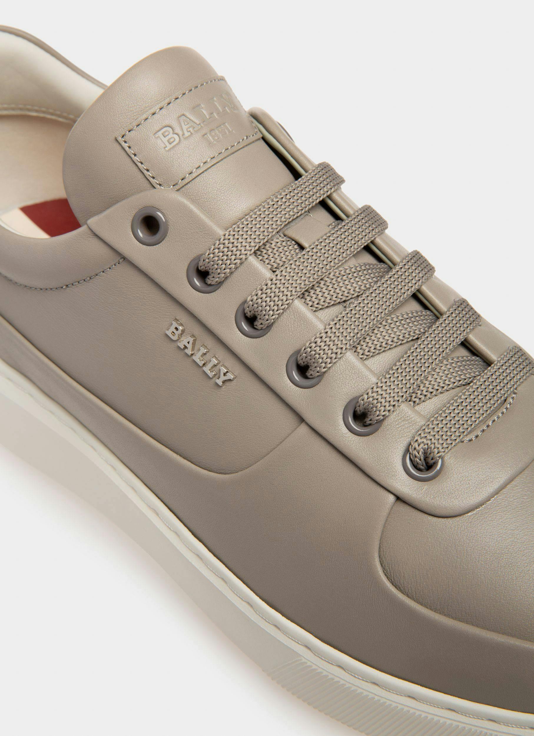 Manny Leather Sneakers In Grey - Men's - Bally - 06