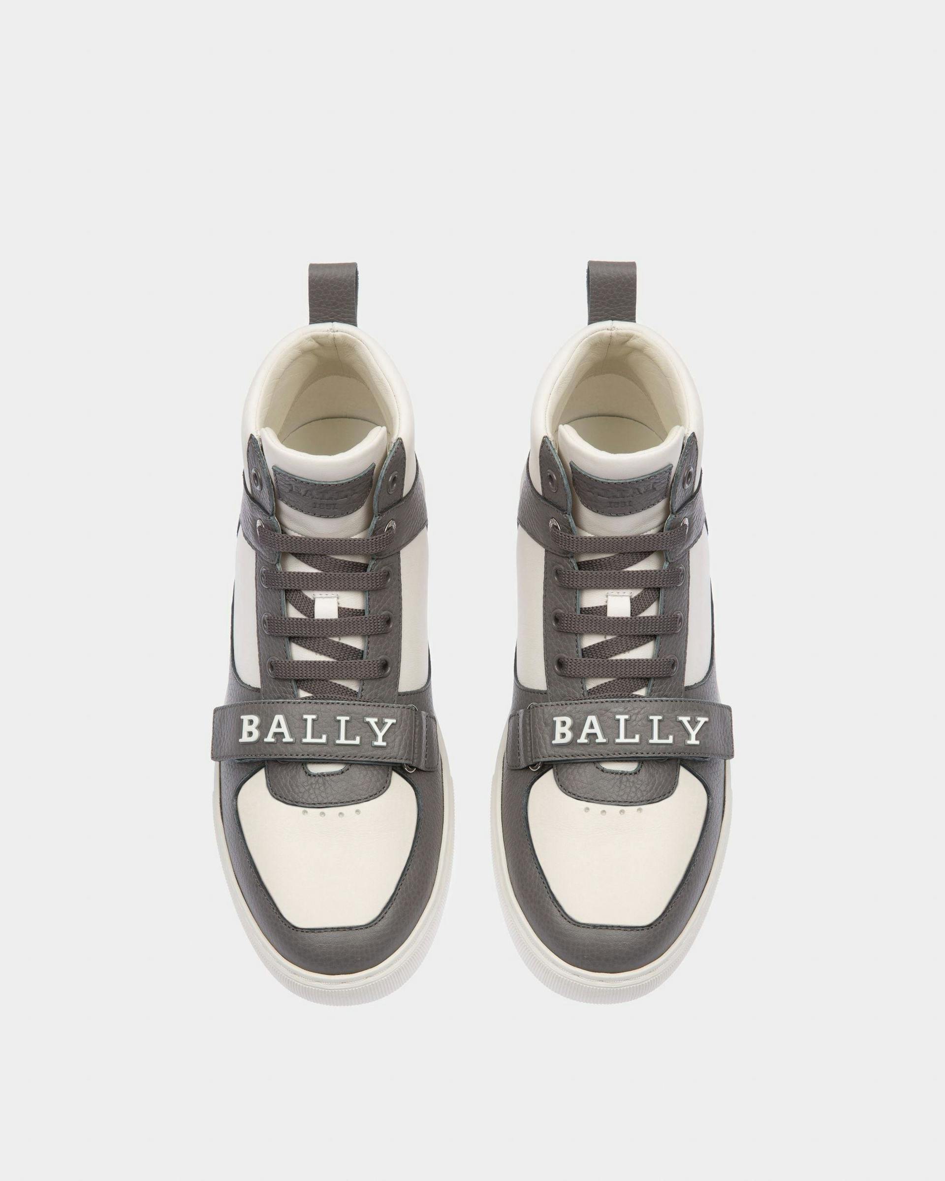 Merryk Leather Sneakers In Grey And White - Men's - Bally - 02