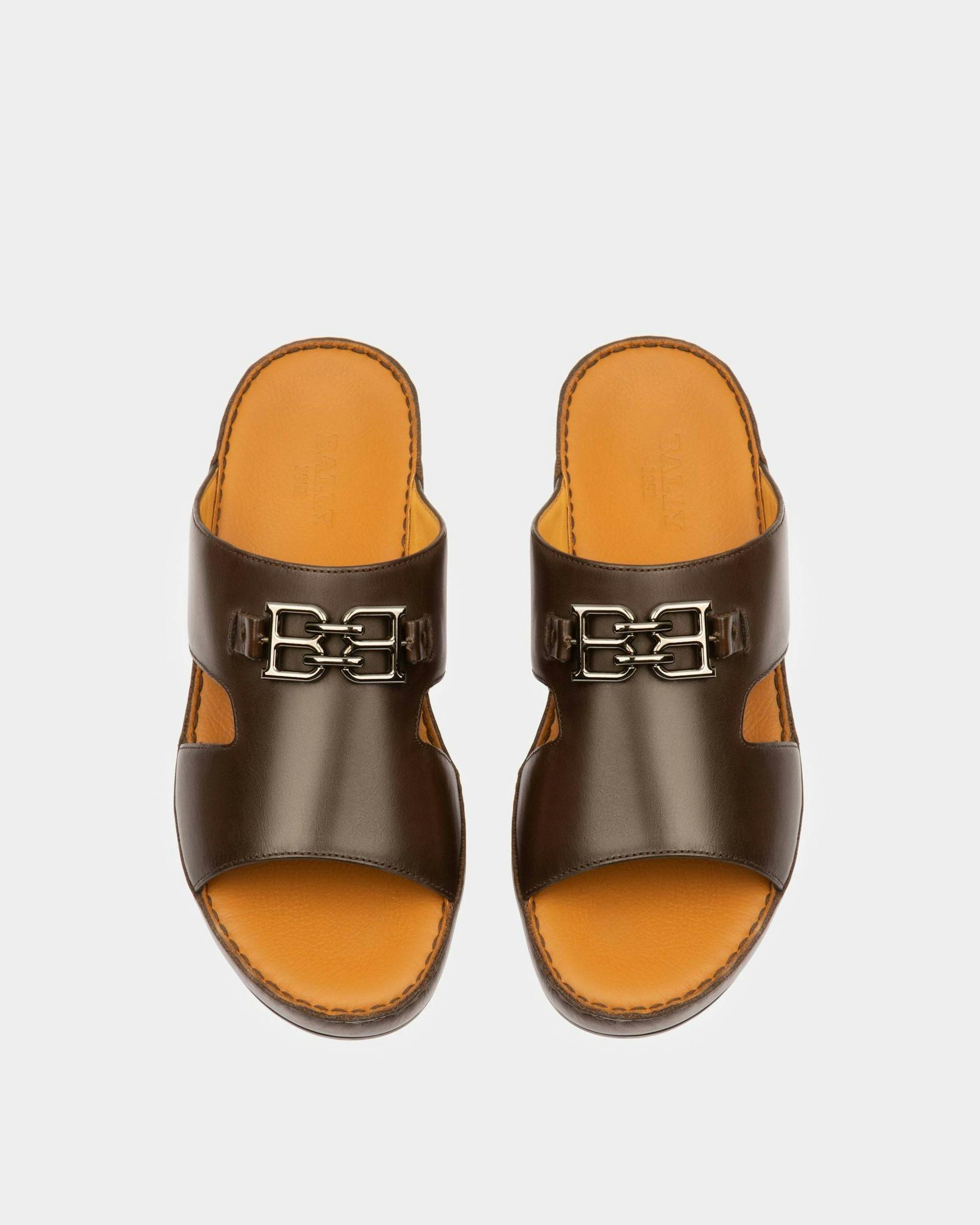 Harames Sandals In Brown Leather - Men's - Bally - 04