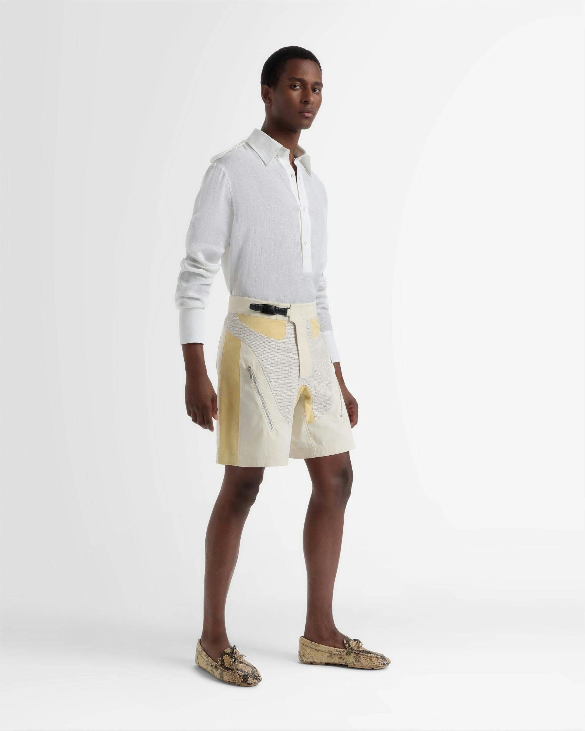 Canvas Bermuda Shorts In Multicolour - Men's - Bally - 04