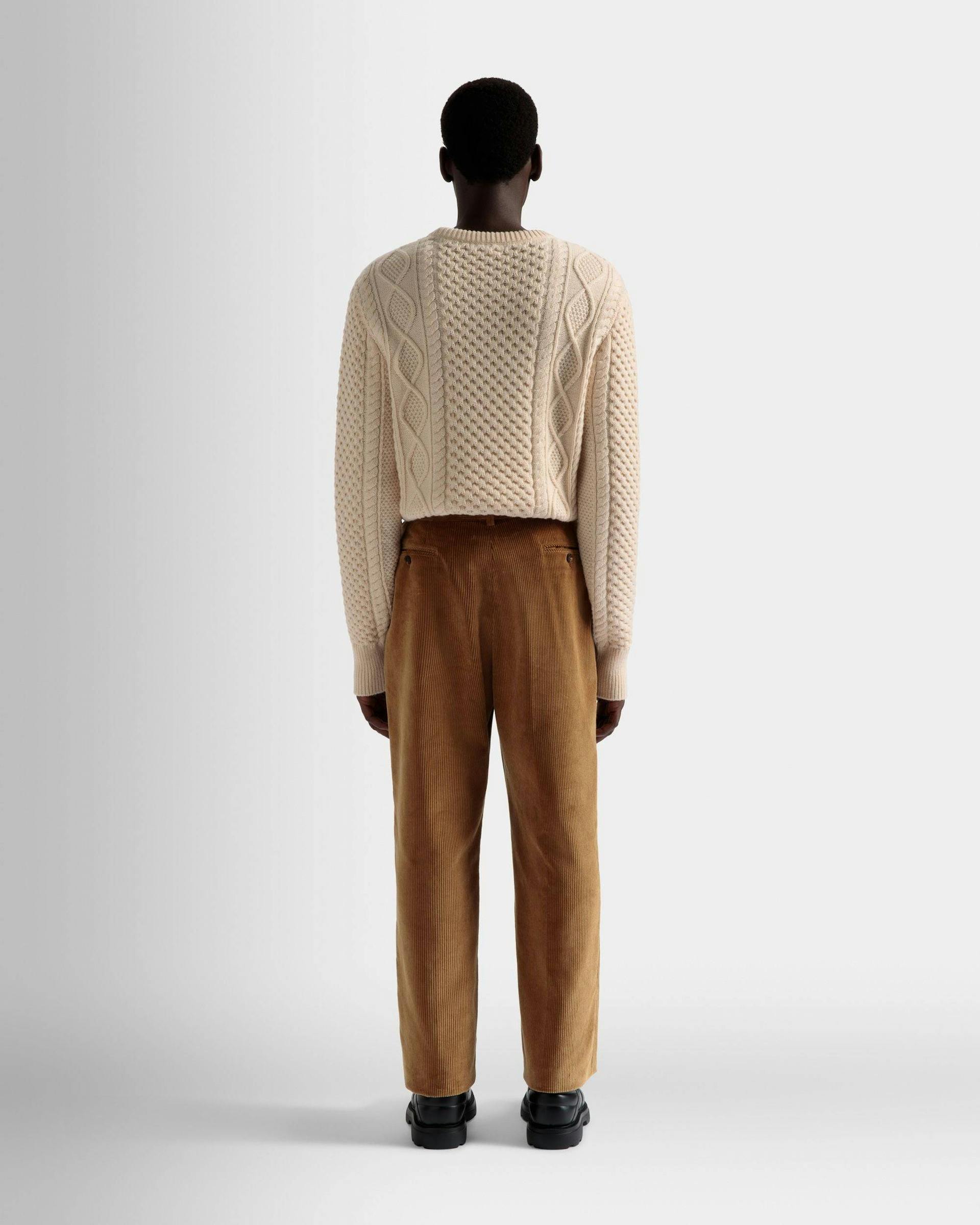 Corduroy Tailored Pants In Camel Cotton - Men's - Bally - 06