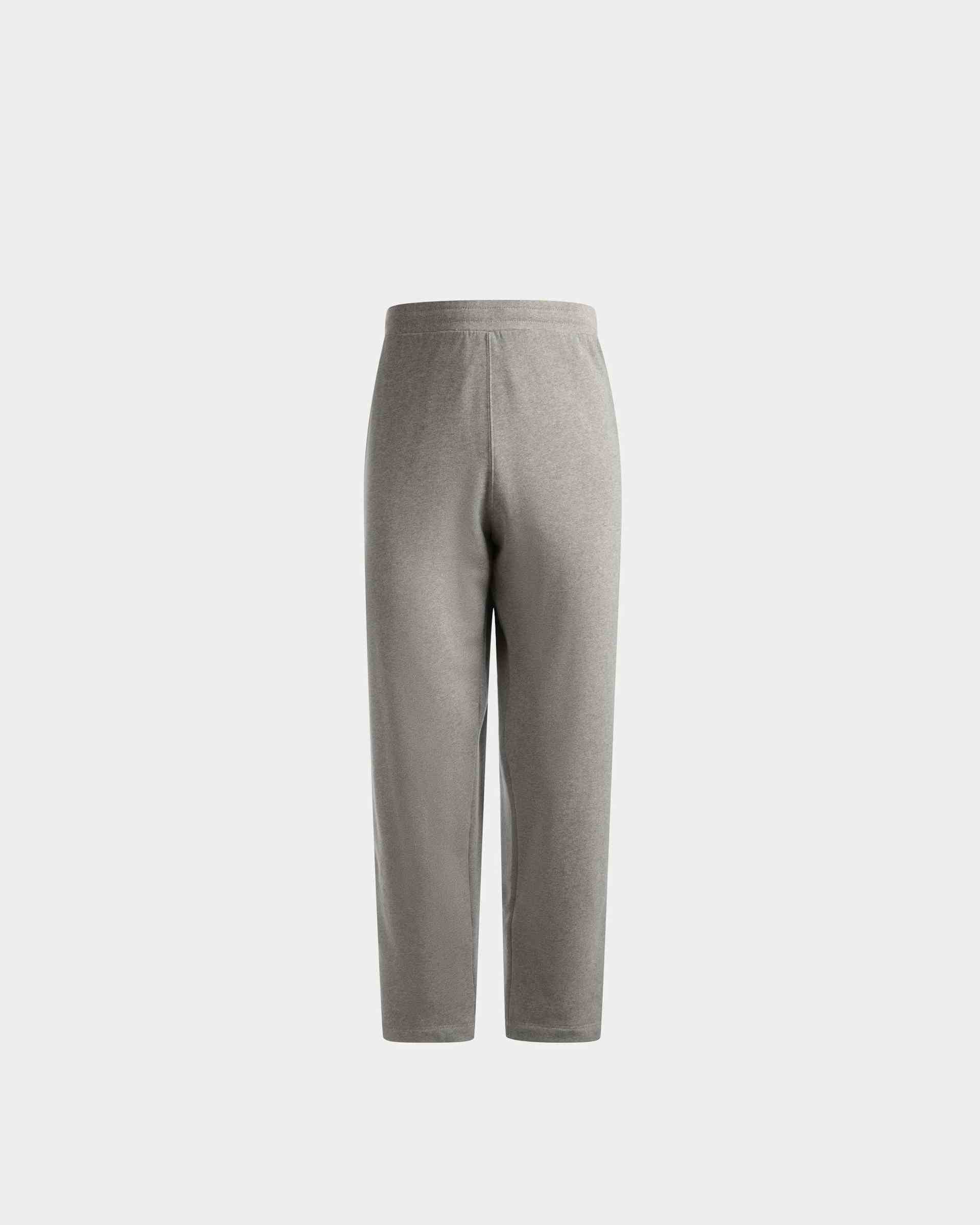 Drawstring Sweatpants In Gray Melange Cotton - Men's - Bally