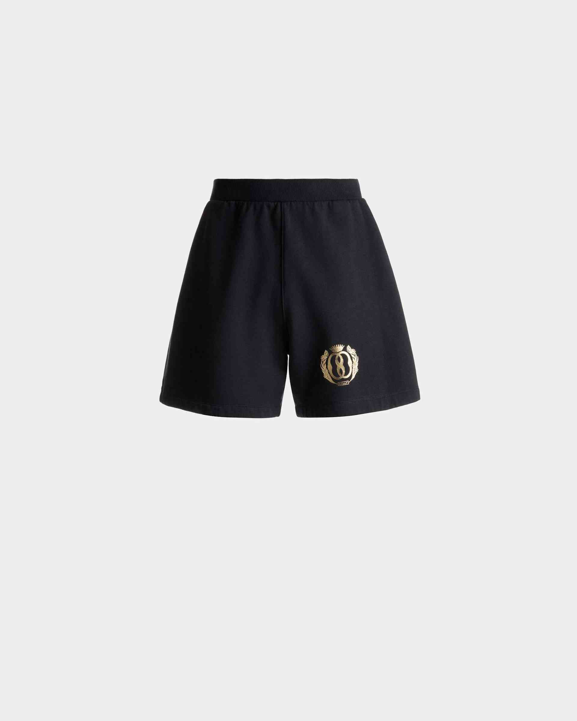 Sweatpant Shorts In Midnight Cotton - Men's - Bally