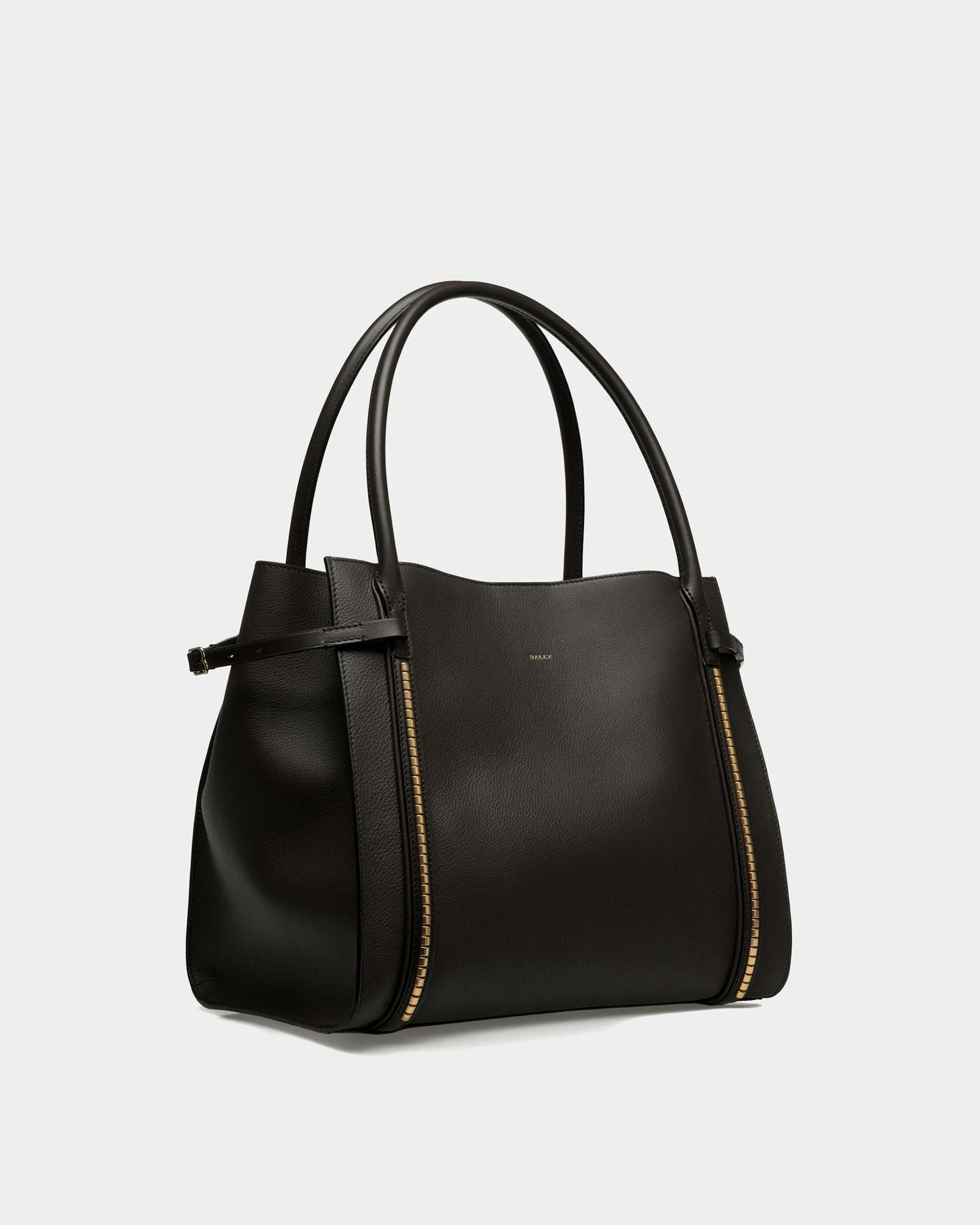 Chesney Large Tote Bag In Black Leather - Women's - Bally - 04