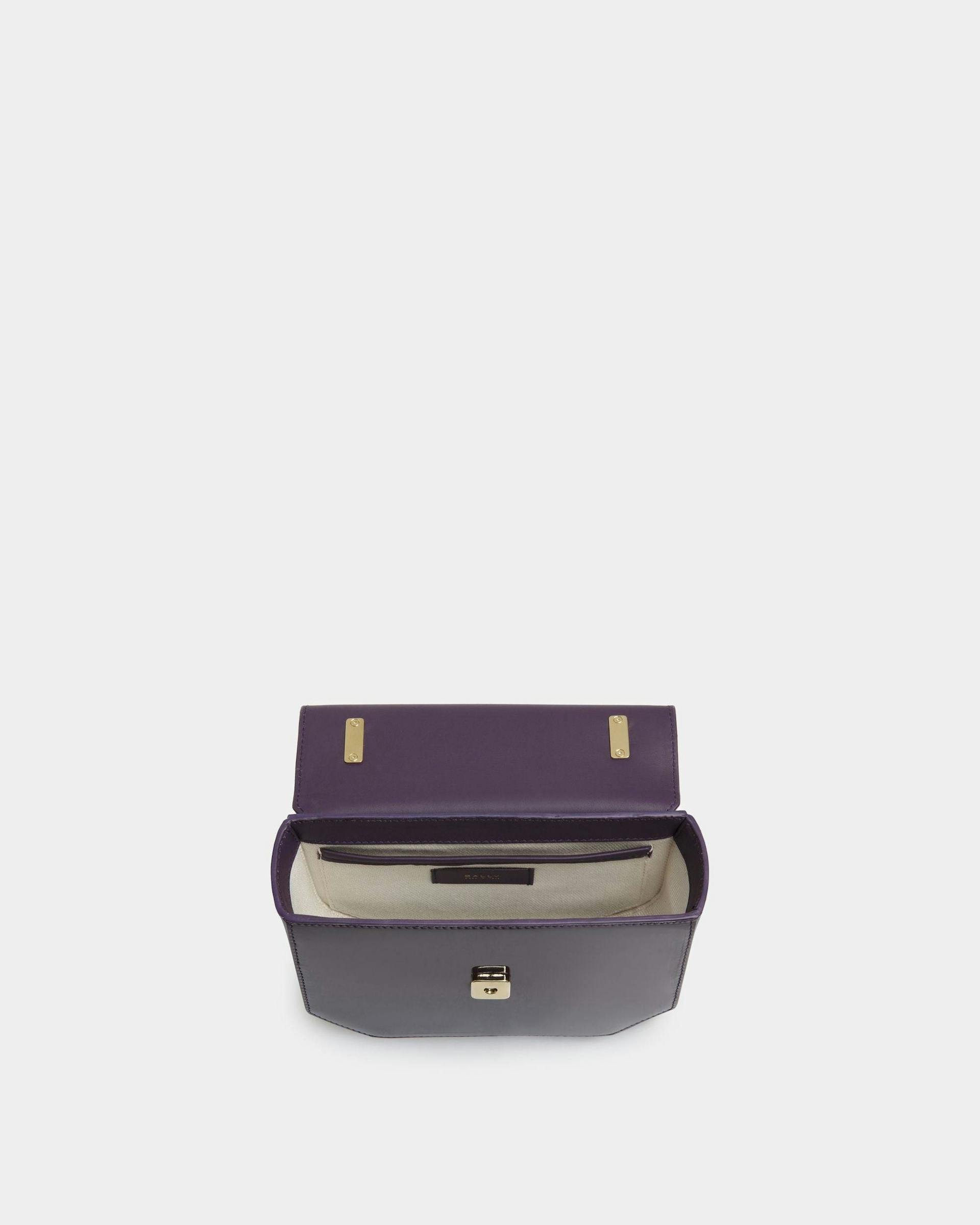Emblem Minibag In Orchid Leather - Women's - Bally - 04