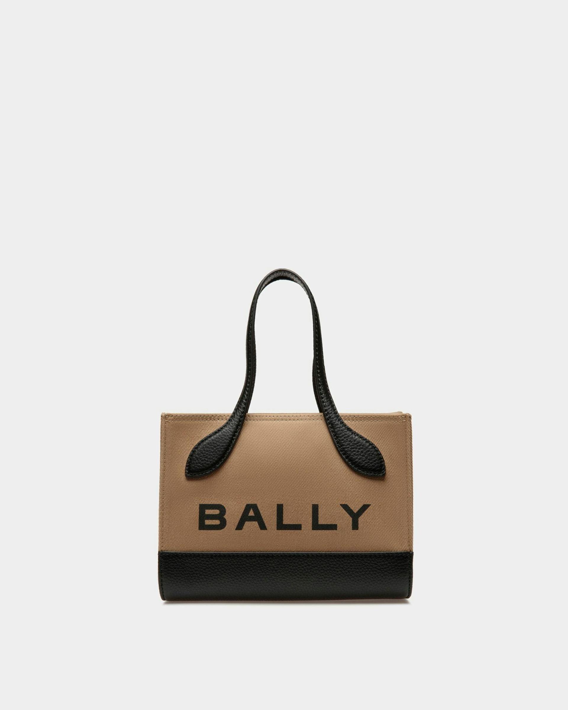 Bar Minibag In Sand And Black Fabric - Women's - Bally - 01