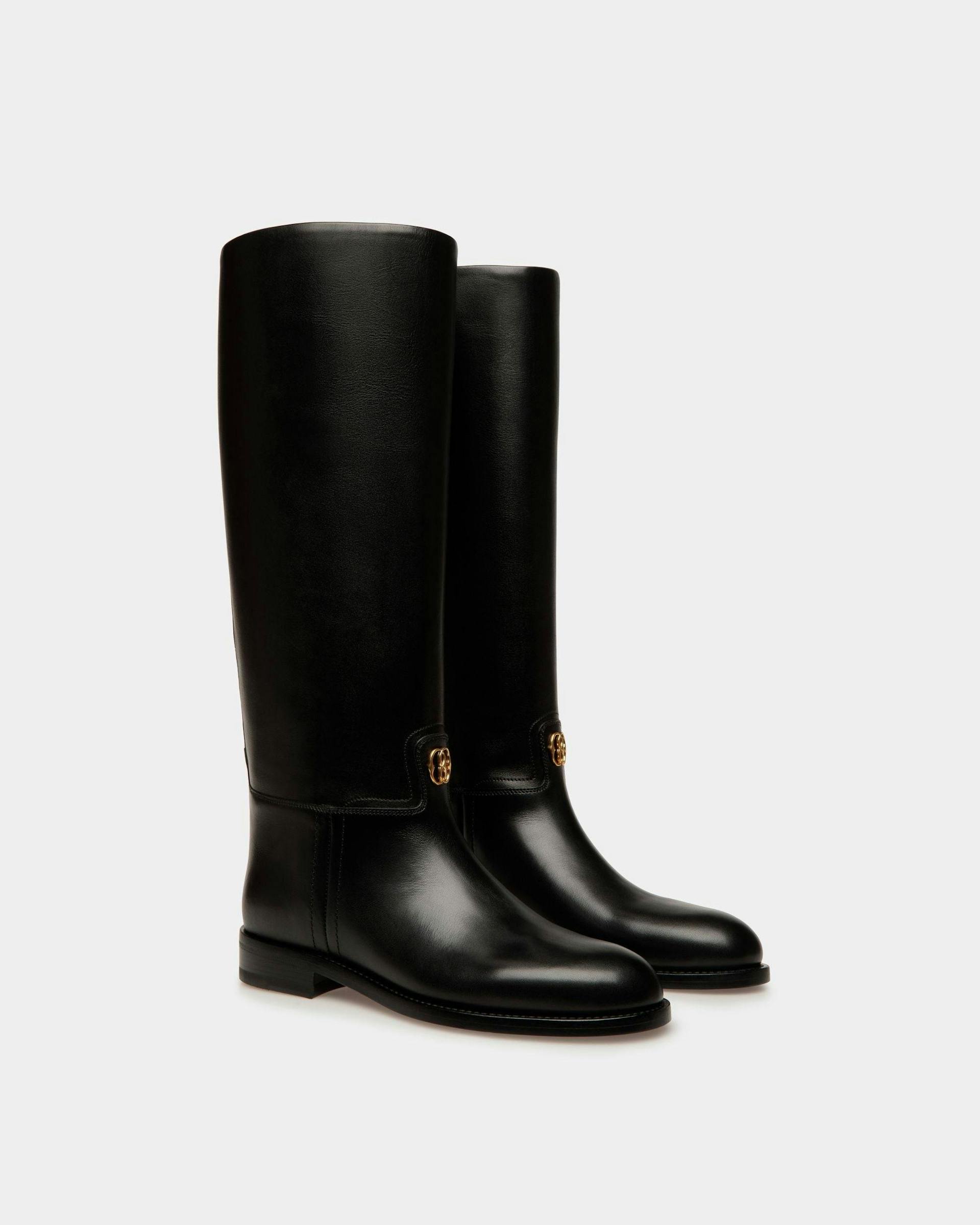 Huntington Long Boots In Black Leather - Women's - Bally - 02