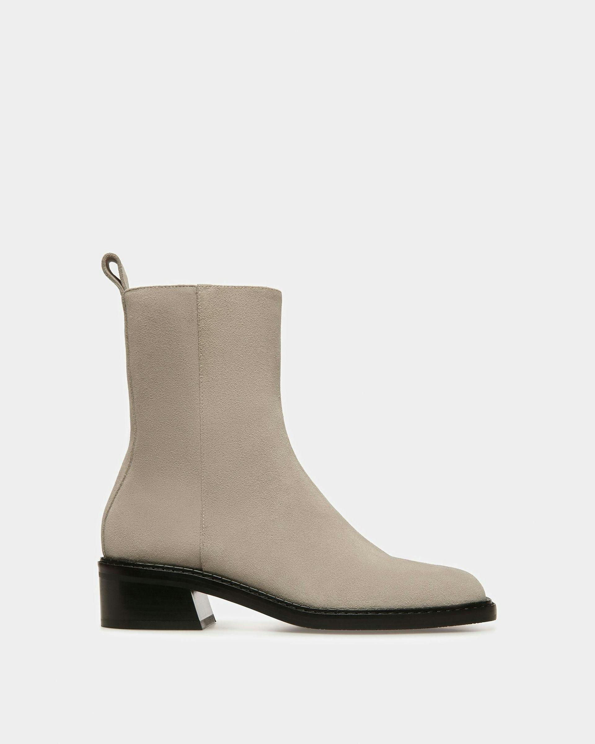 Austine Leather Boots In Stone - Women's - Bally - 01