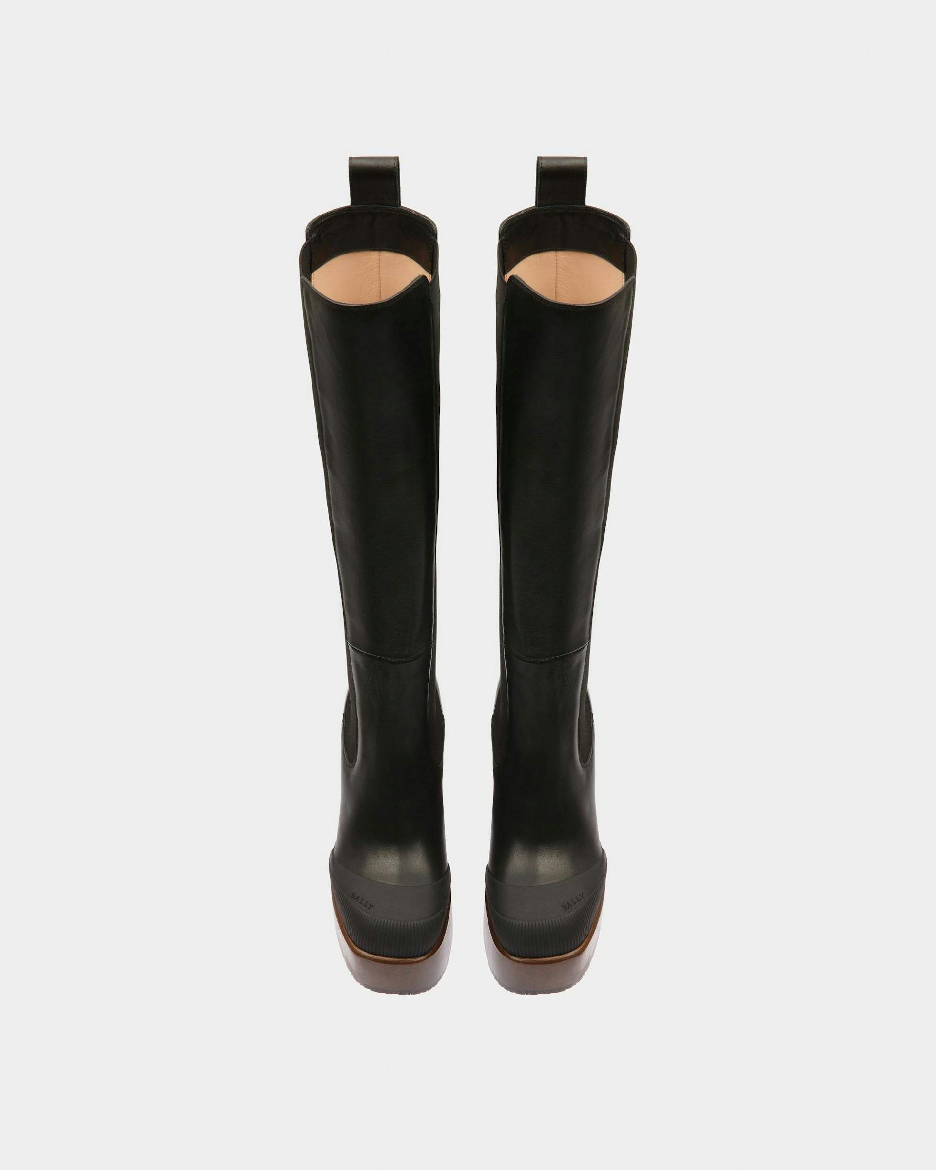 Ianna Leather Long Boots In Black - Women's - Bally - 02
