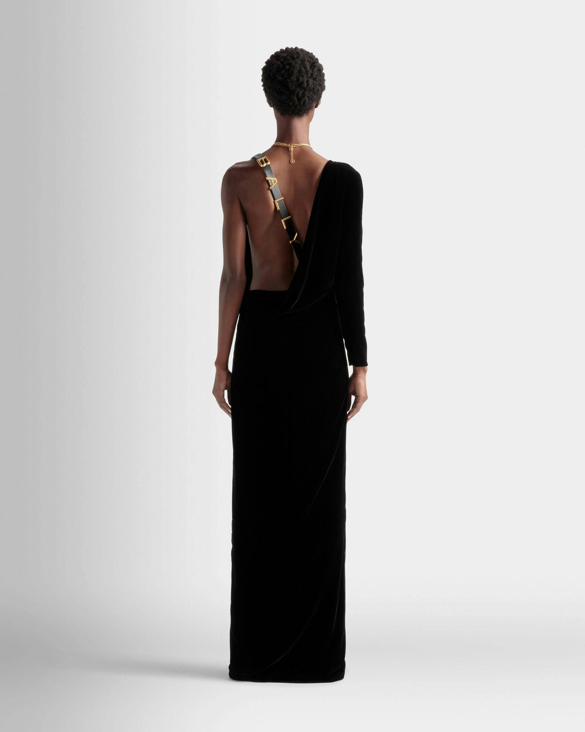 Asymmetric Dress In Black Silk Mix - Women's - Bally - 06