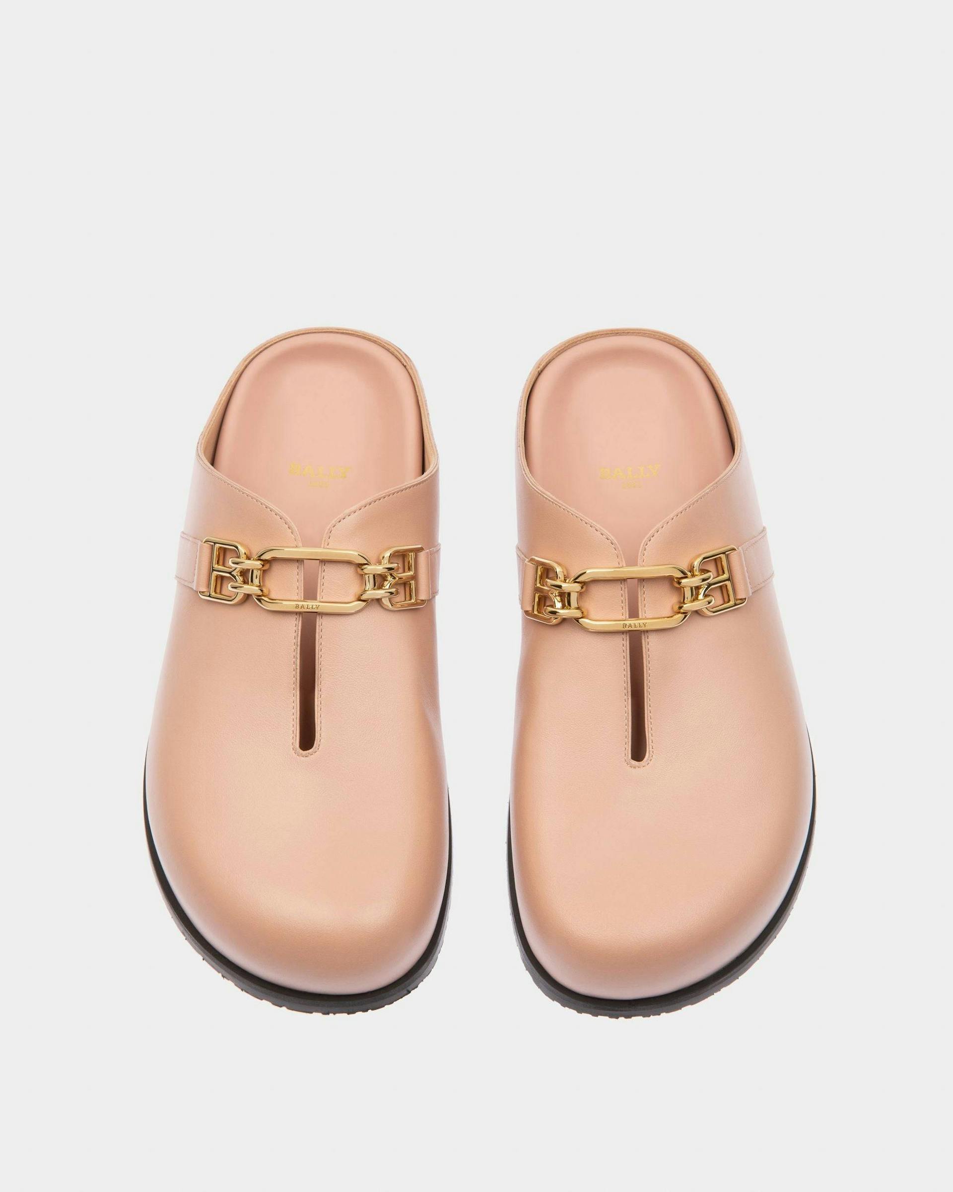 Francine Leather Slippers In Pink - Women's - Bally - 02