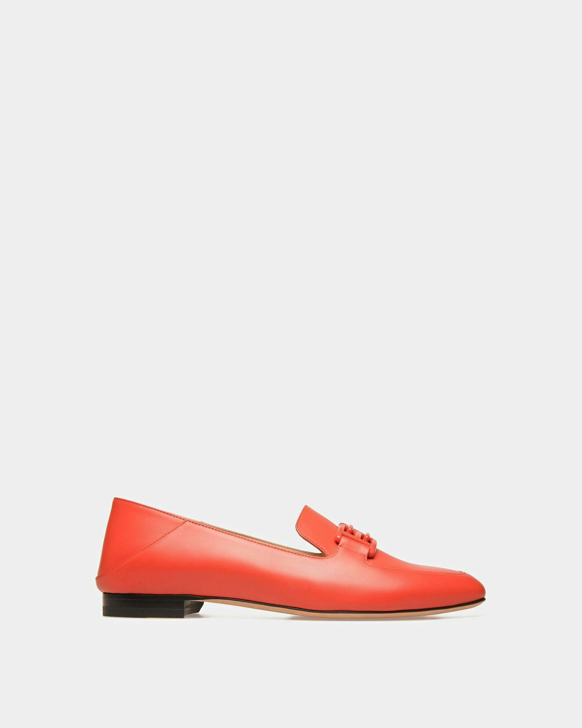 Ellah Leather Slippers In Orange - Women's - Bally - 01