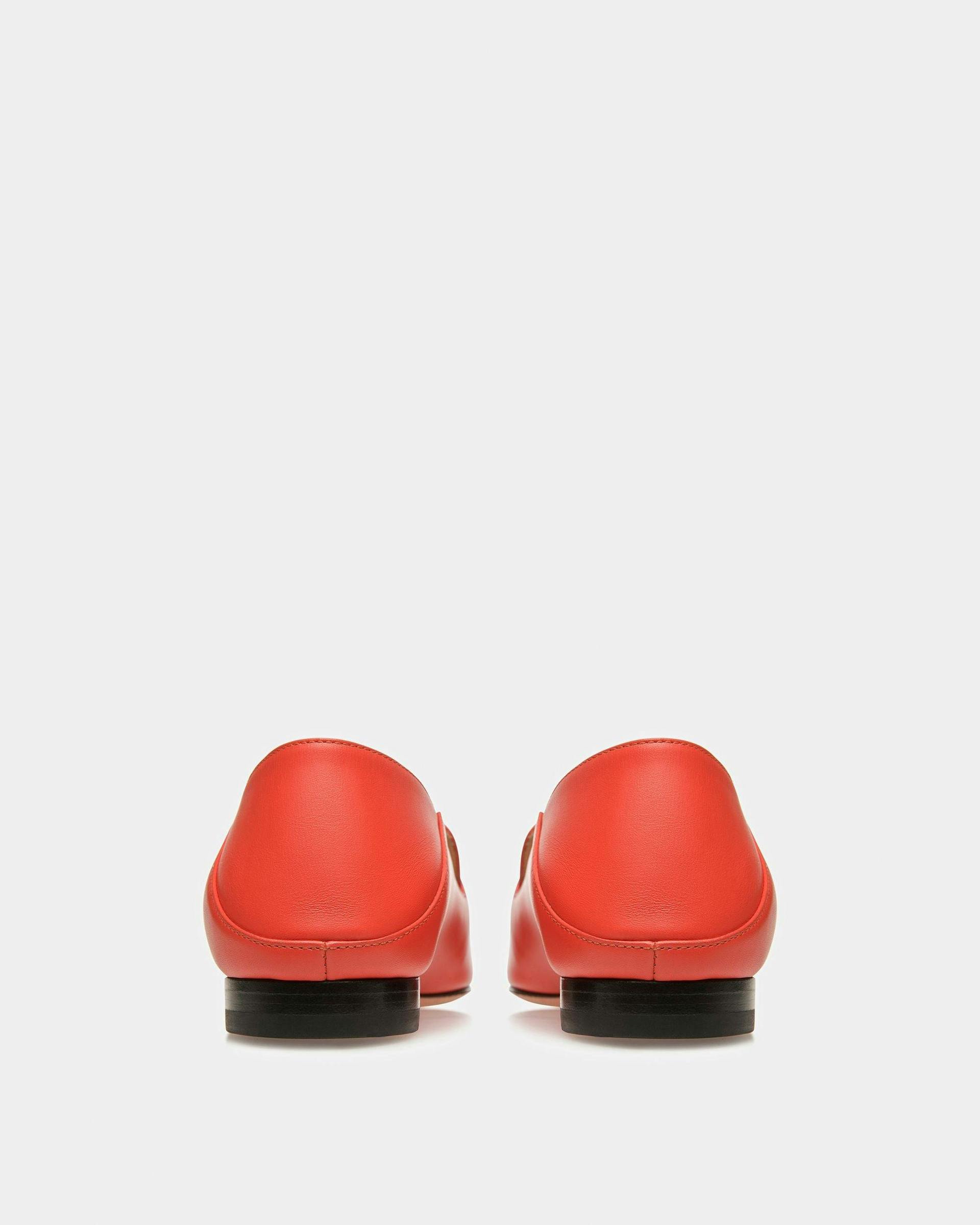 Ellah Leather Slippers In Orange - Women's - Bally - 03