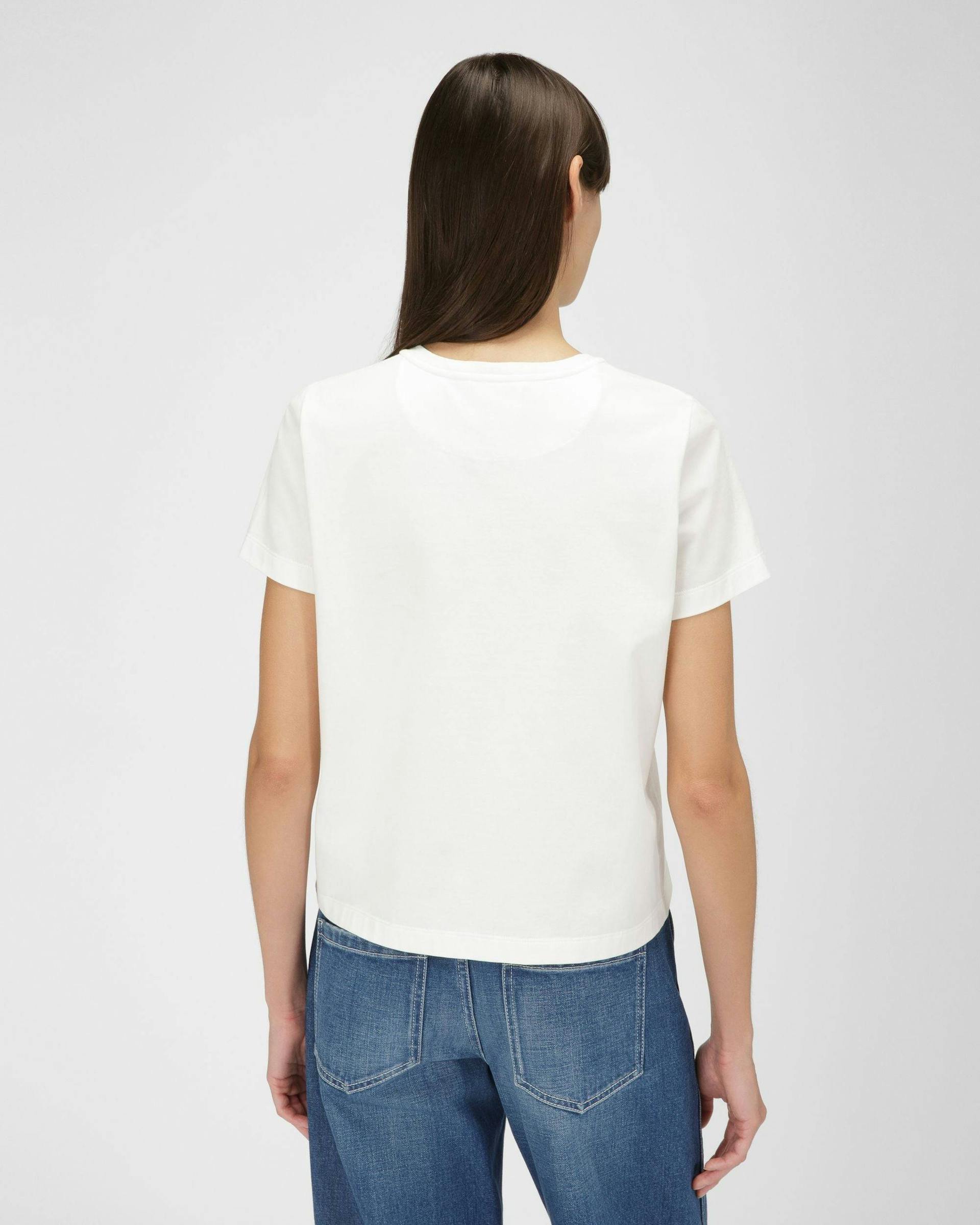 Organic Cotton T-Shirt In Bone - Women's - Bally - 03