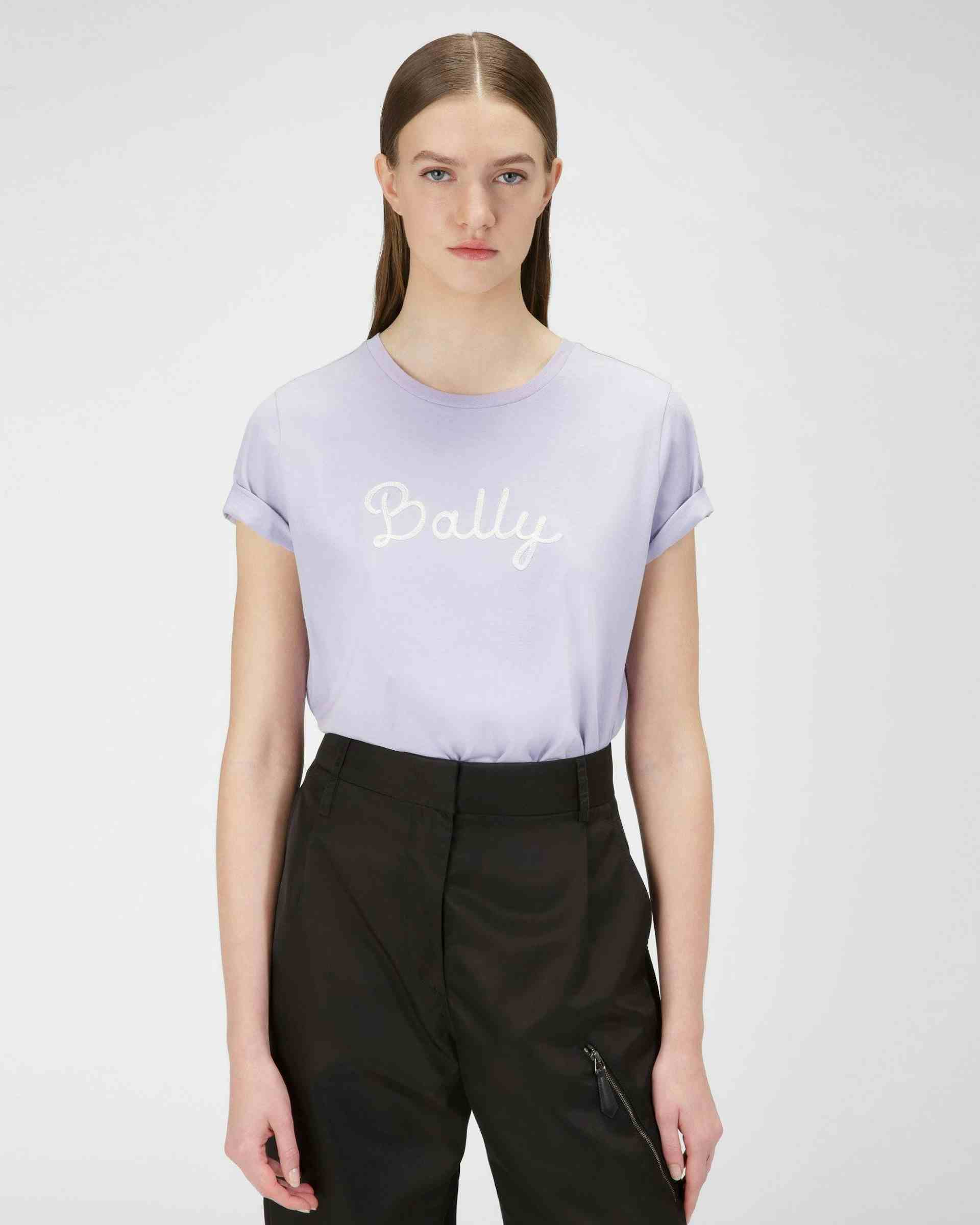 Organic Cotton T-Shirt In Lilac - Women's - Bally