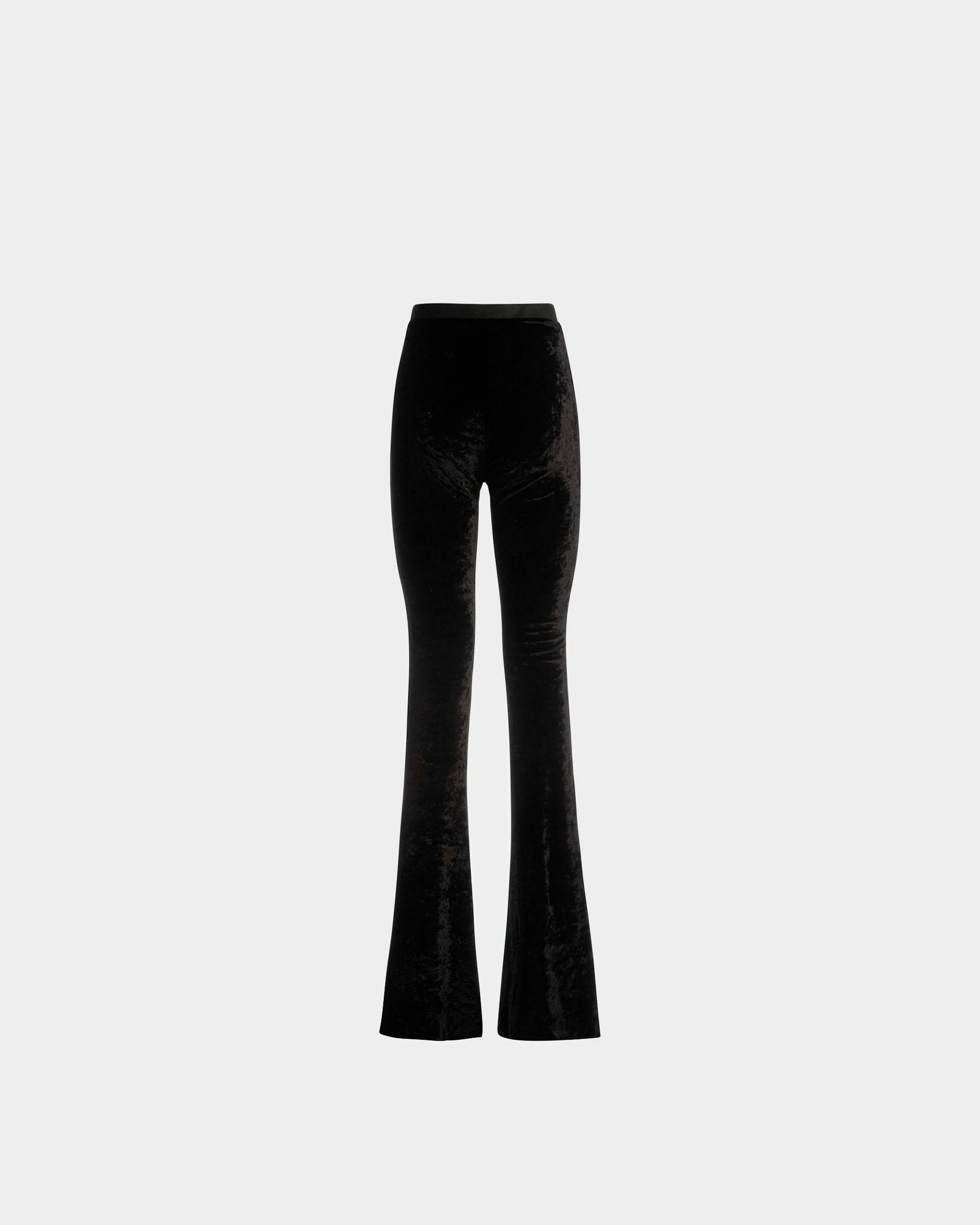 Flared Pants In Black Velvet - Women's - Bally - 07