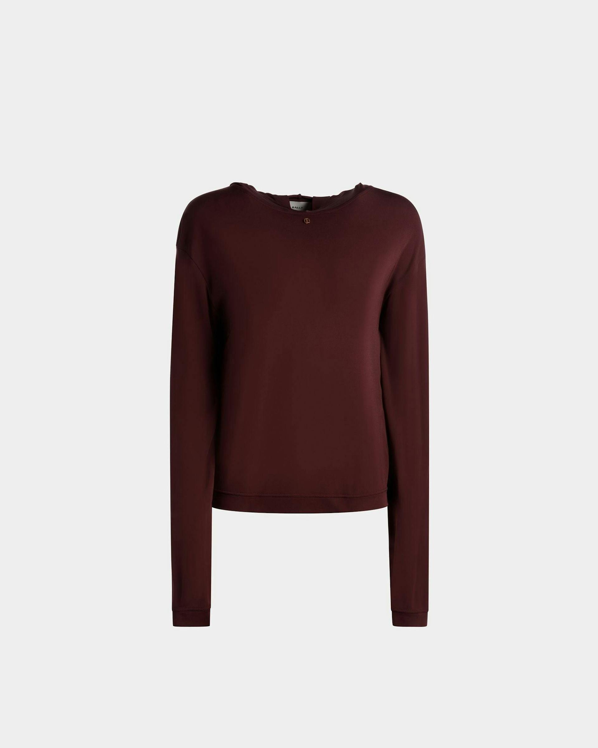 Hooded Sweatshirt In Burgundy Fabric - Women's - Bally - 01