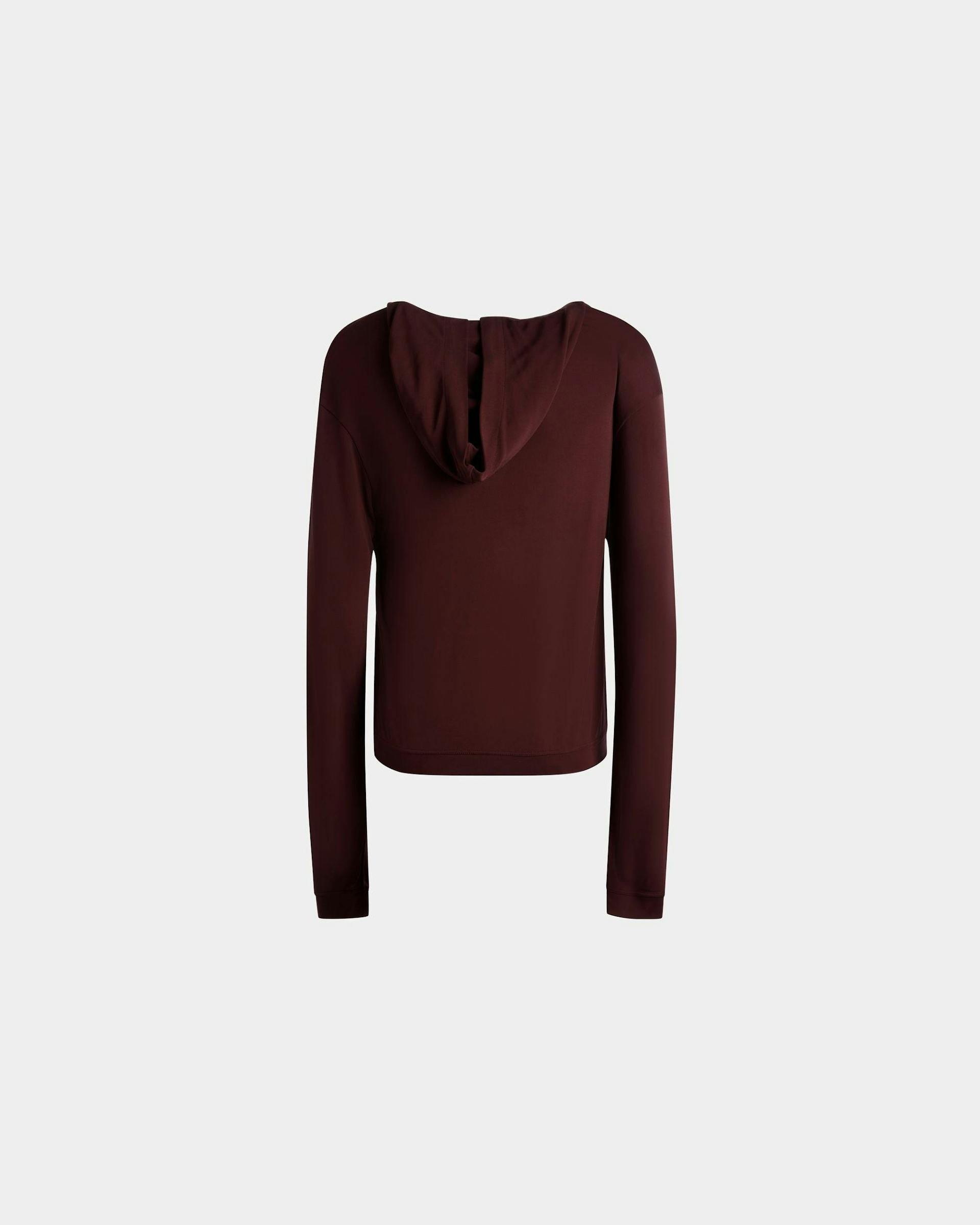 Hooded Sweatshirt In Burgundy Fabric - Women's - Bally - 07