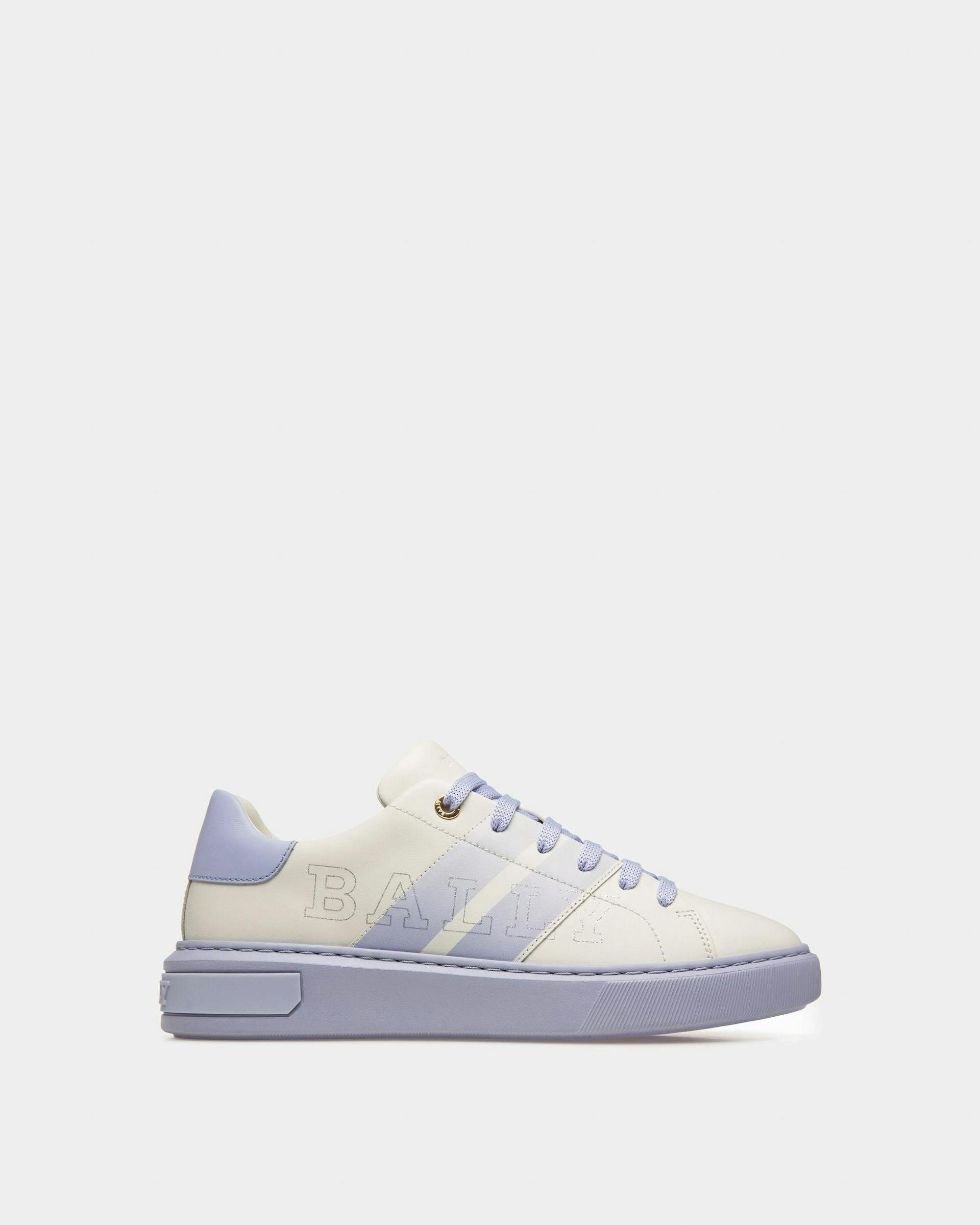 Myra Leather Sneakers In White & Lilac - Women's - Bally - 01
