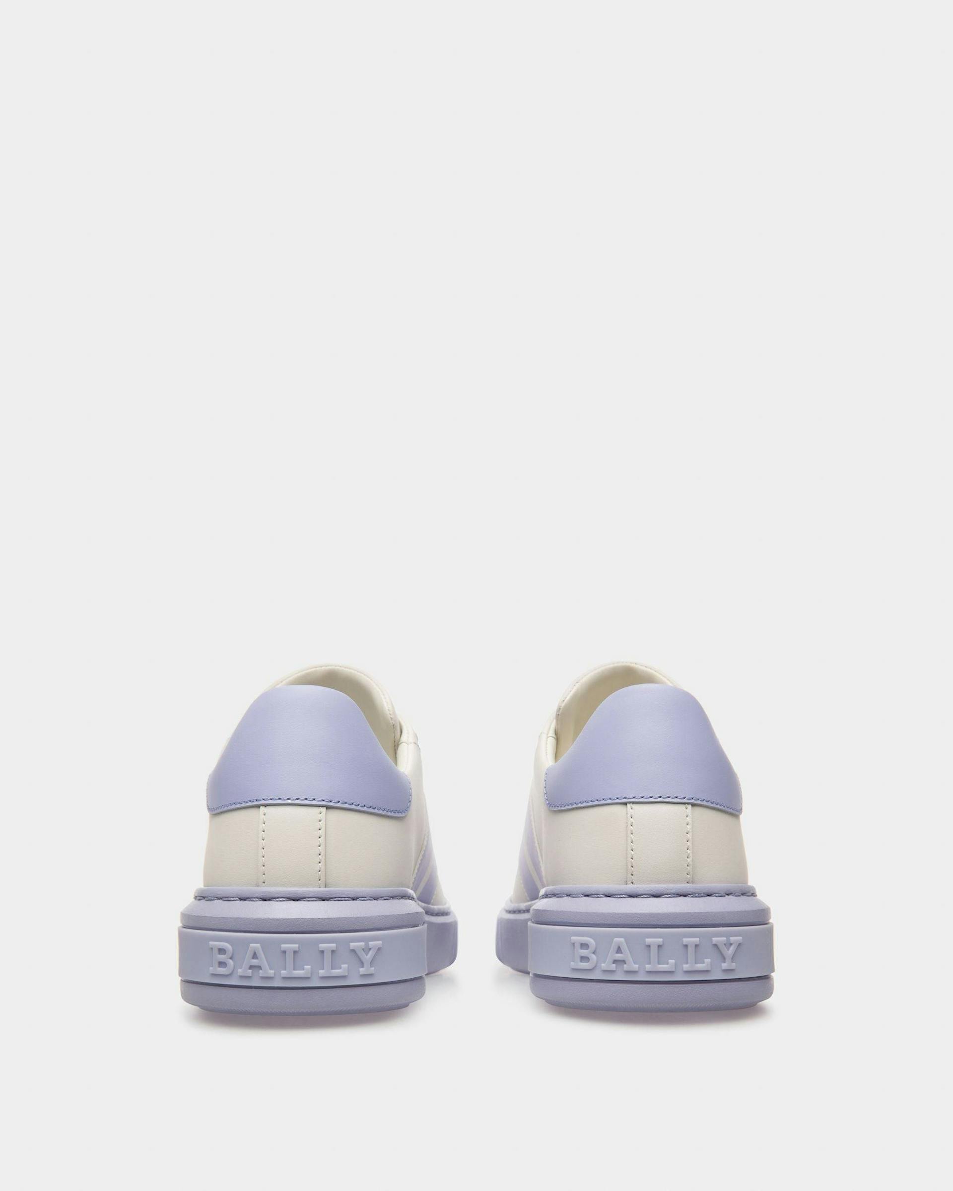 Myra Leather Sneakers In White & Lilac - Women's - Bally - 04