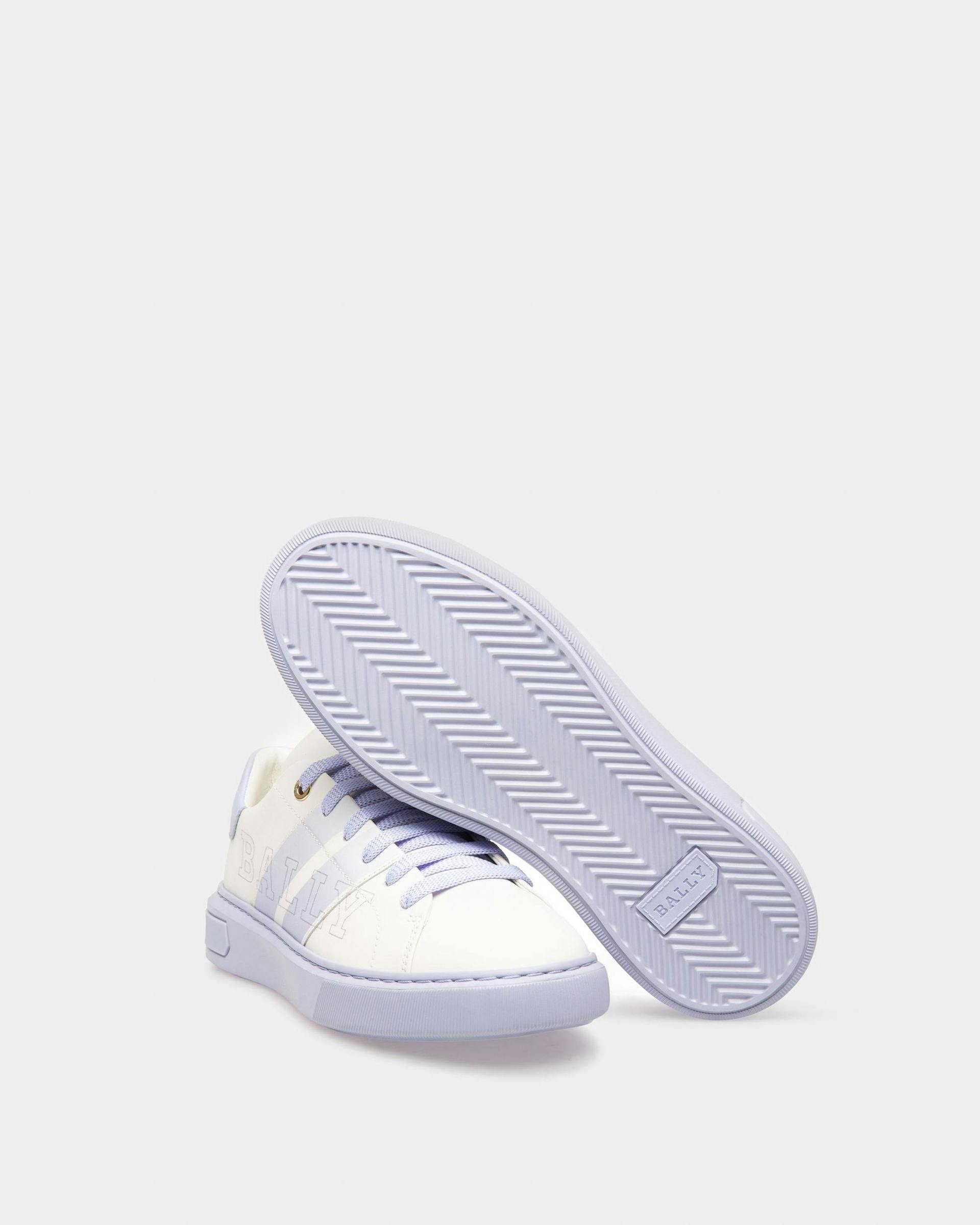 Myra Leather Sneakers In White & Lilac - Women's - Bally - 05