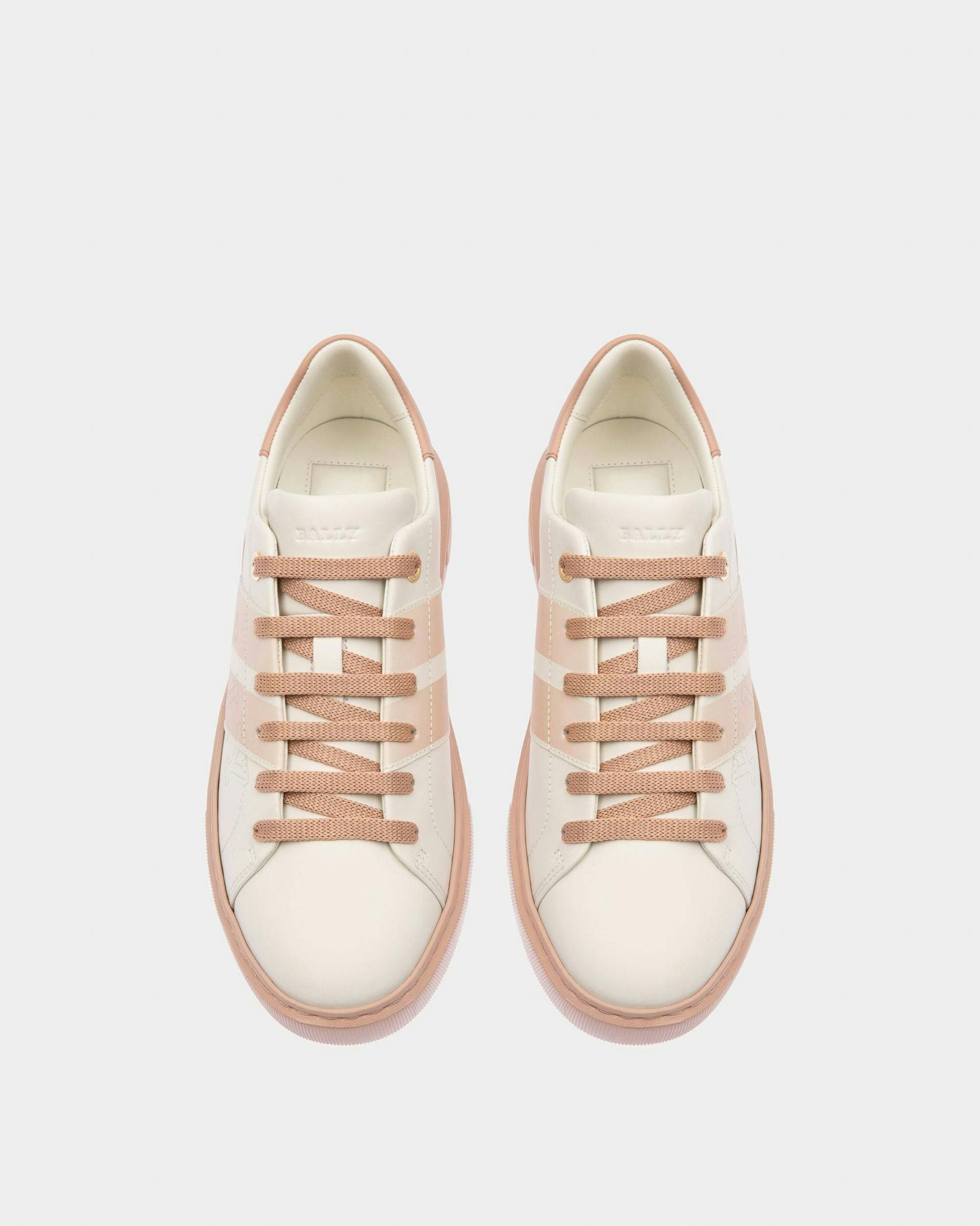 Myra Leather Sneakers In White & Pink - Women's - Bally - 02