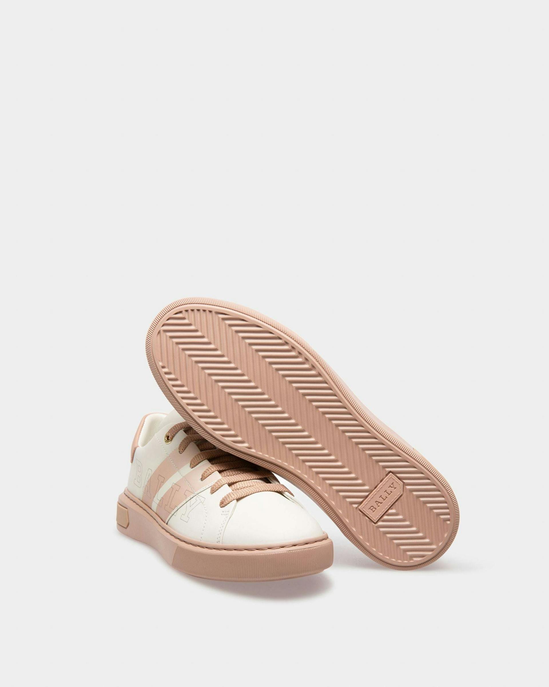 Myra Leather Sneakers In White & Pink - Women's - Bally - 05