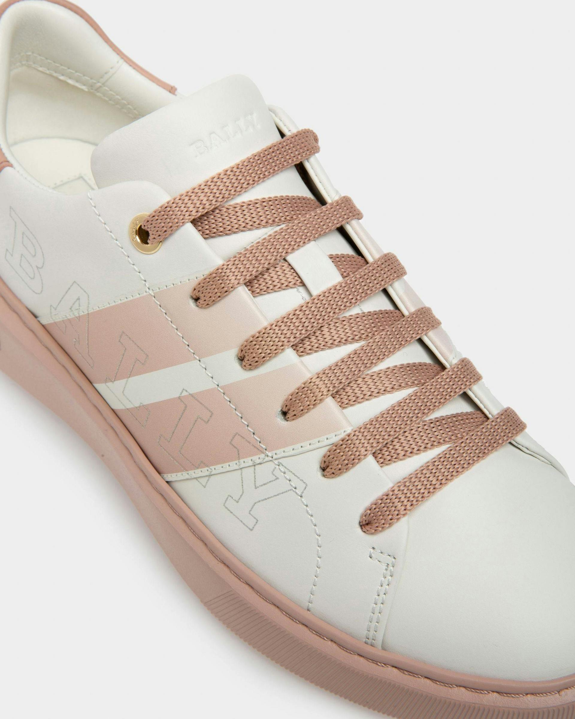 Myra Leather Sneakers In White & Pink - Women's - Bally - 06