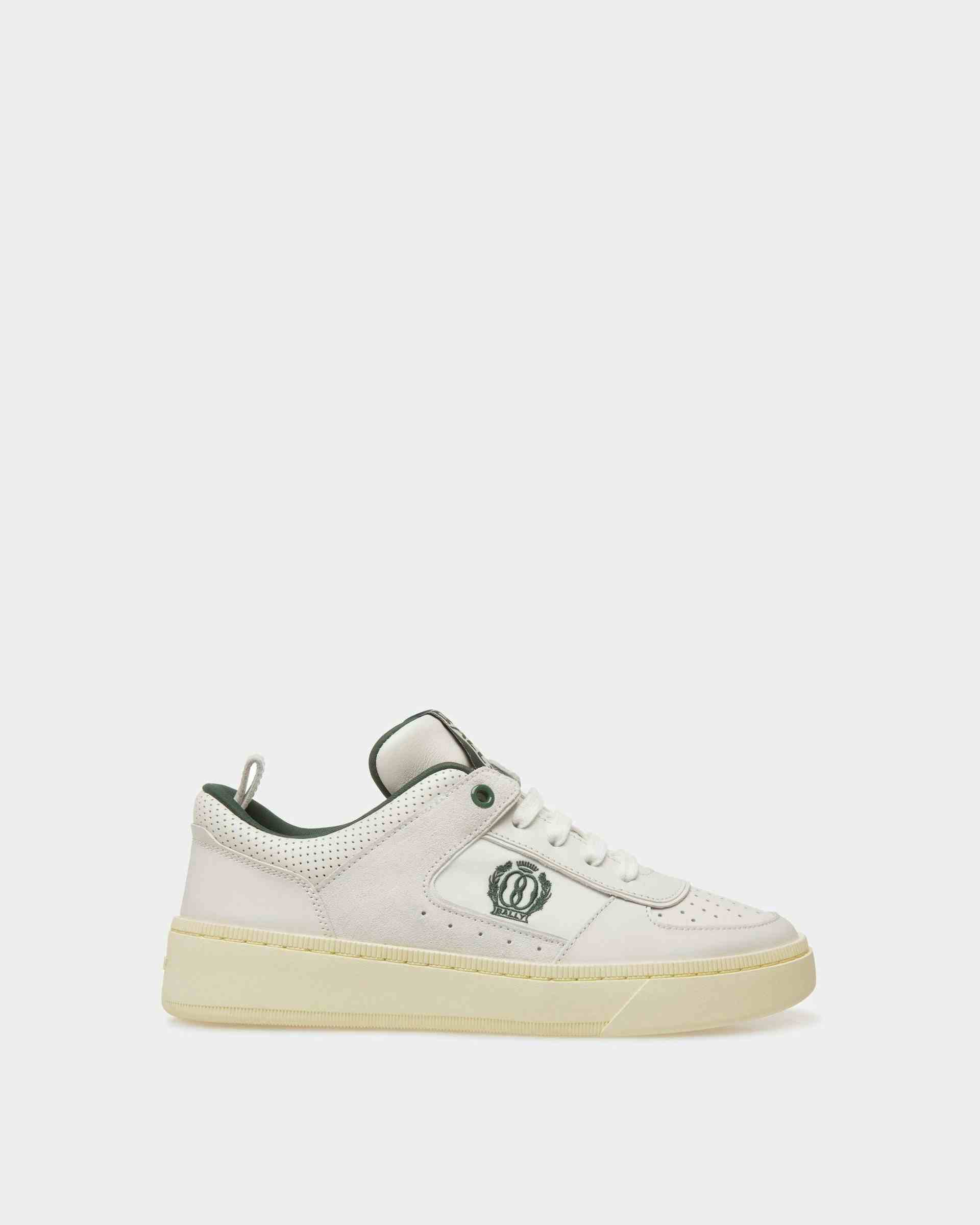 Raise Sneakers In White And Green Leather - Women's - Bally