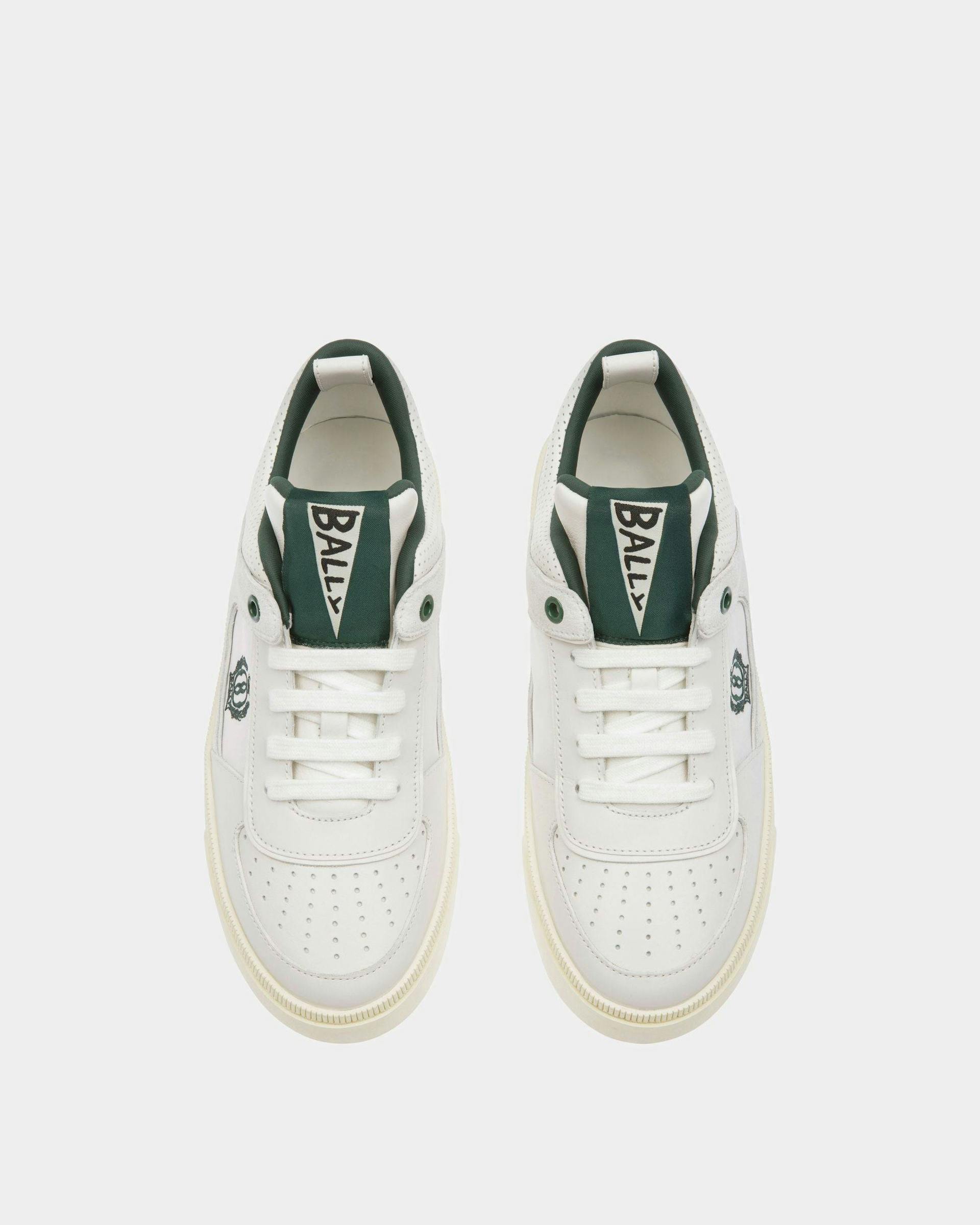 Raise Sneakers In White And Green Leather - Women's - Bally - 02