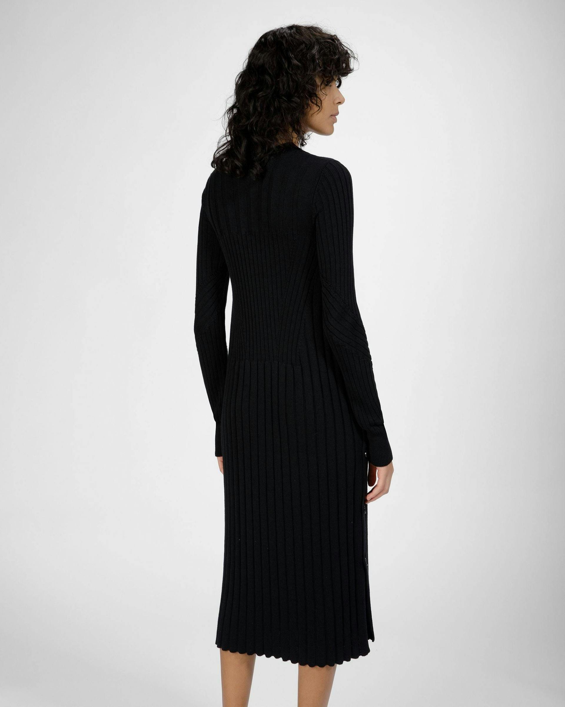 Cotton Silk Mix Dress In Black - Women's - Bally - 02
