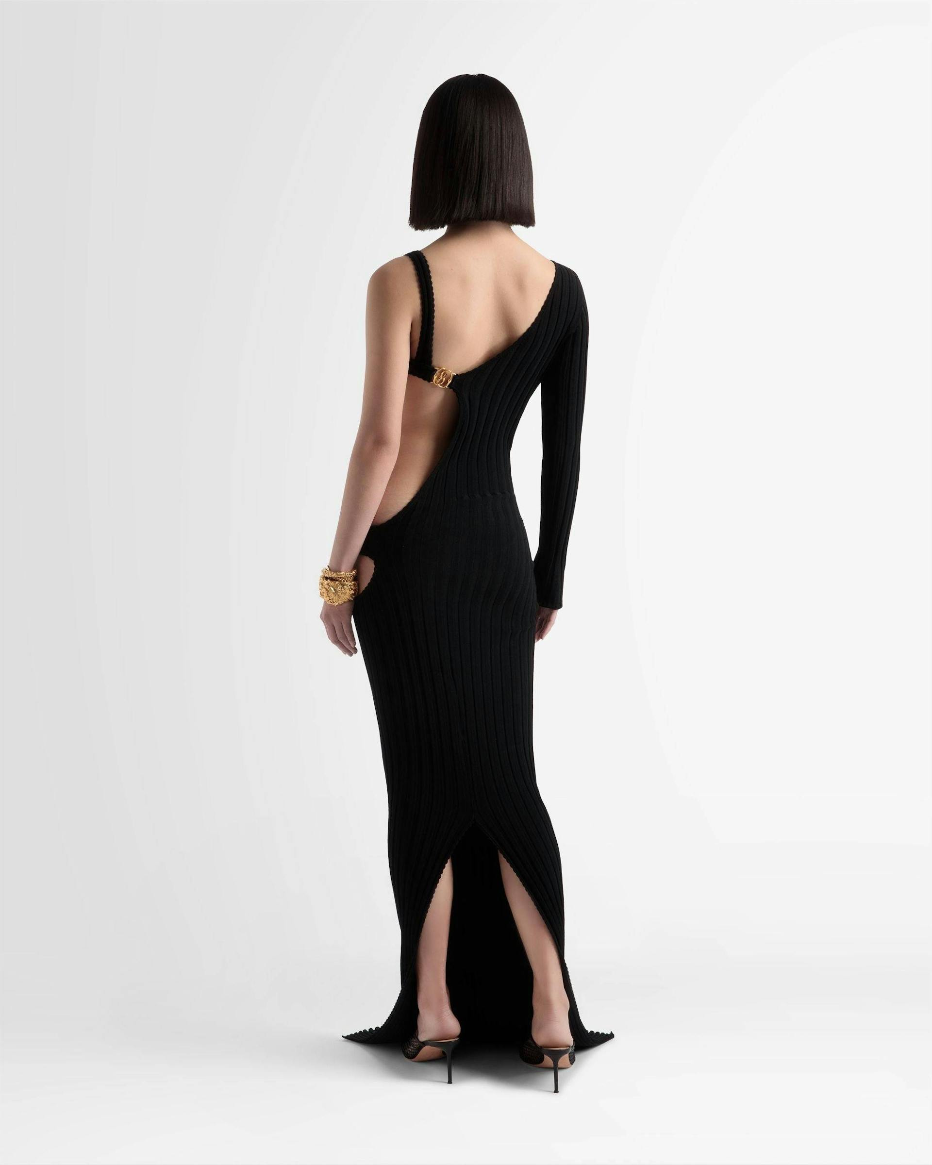 Cut Out Knit Dress In Black - Women's - Bally - 05