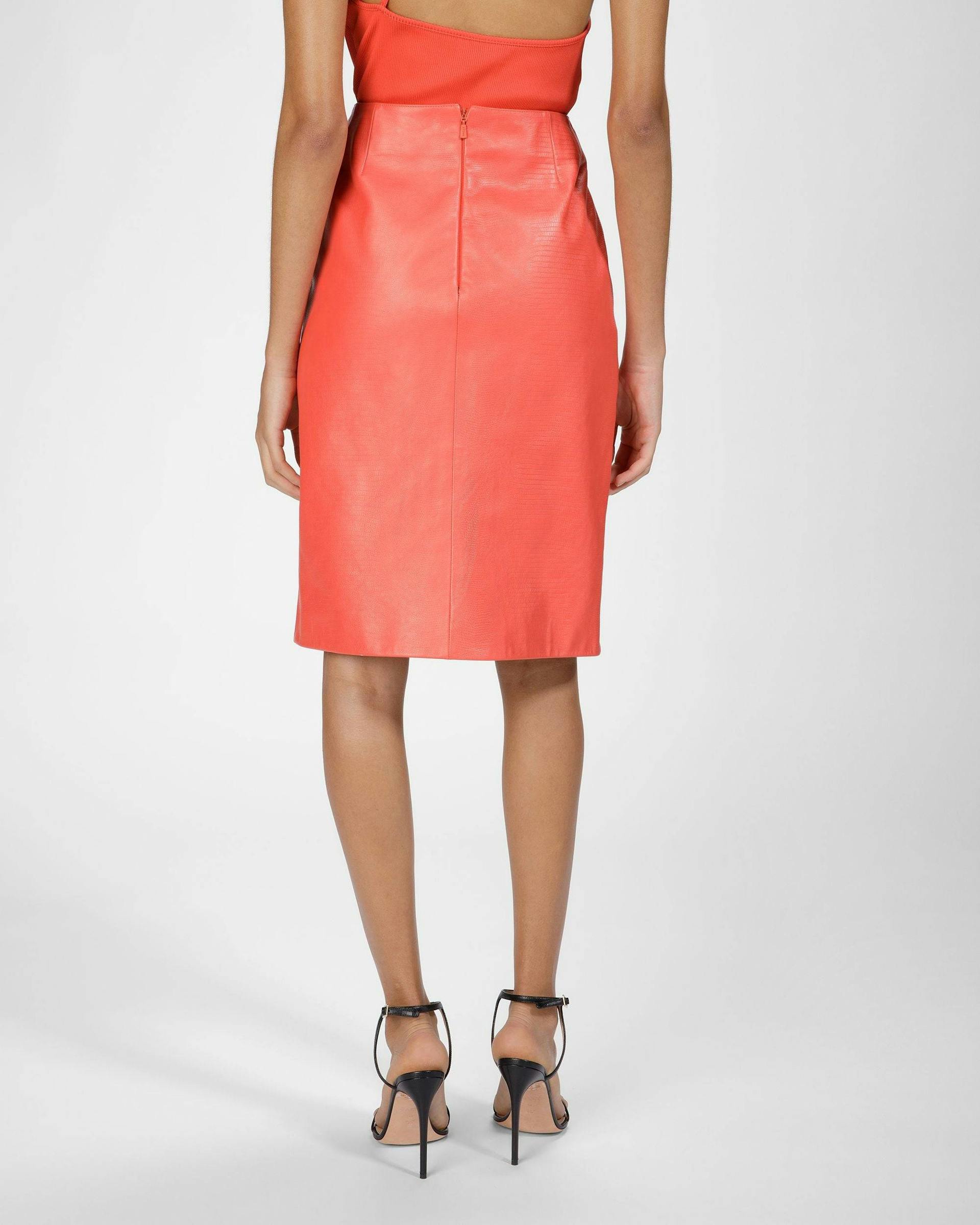 Leather Skirt In Orange - Women's - Bally - 02