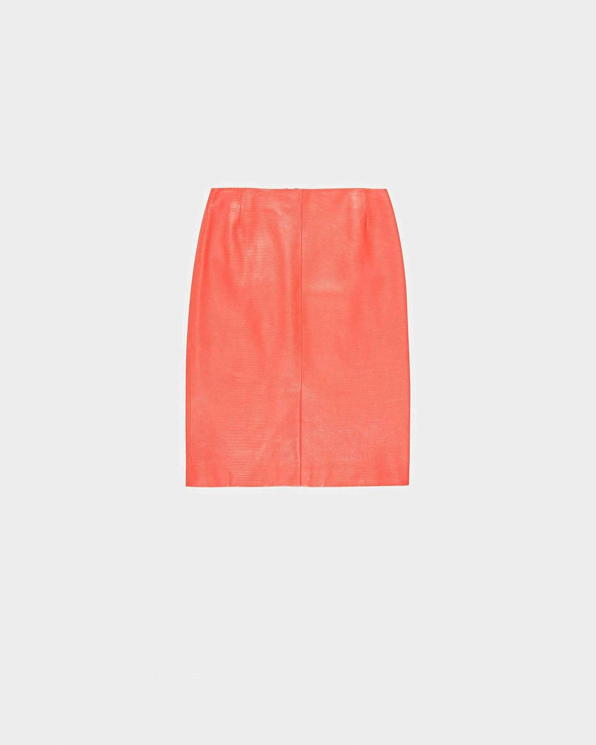 Leather Skirt In Orange - Women's - Bally - 05