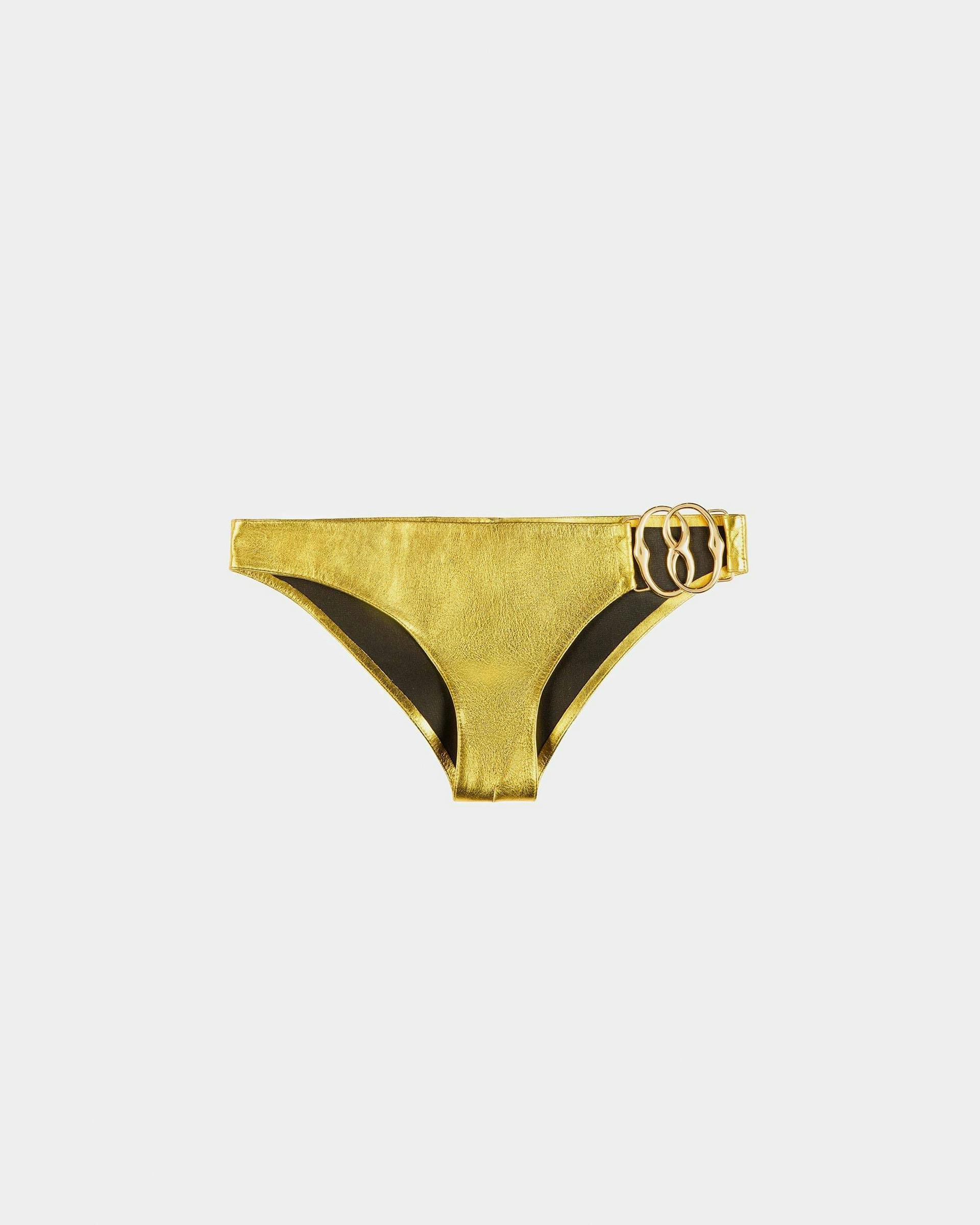 Leather Panties In Gold - Women's - Bally - 06