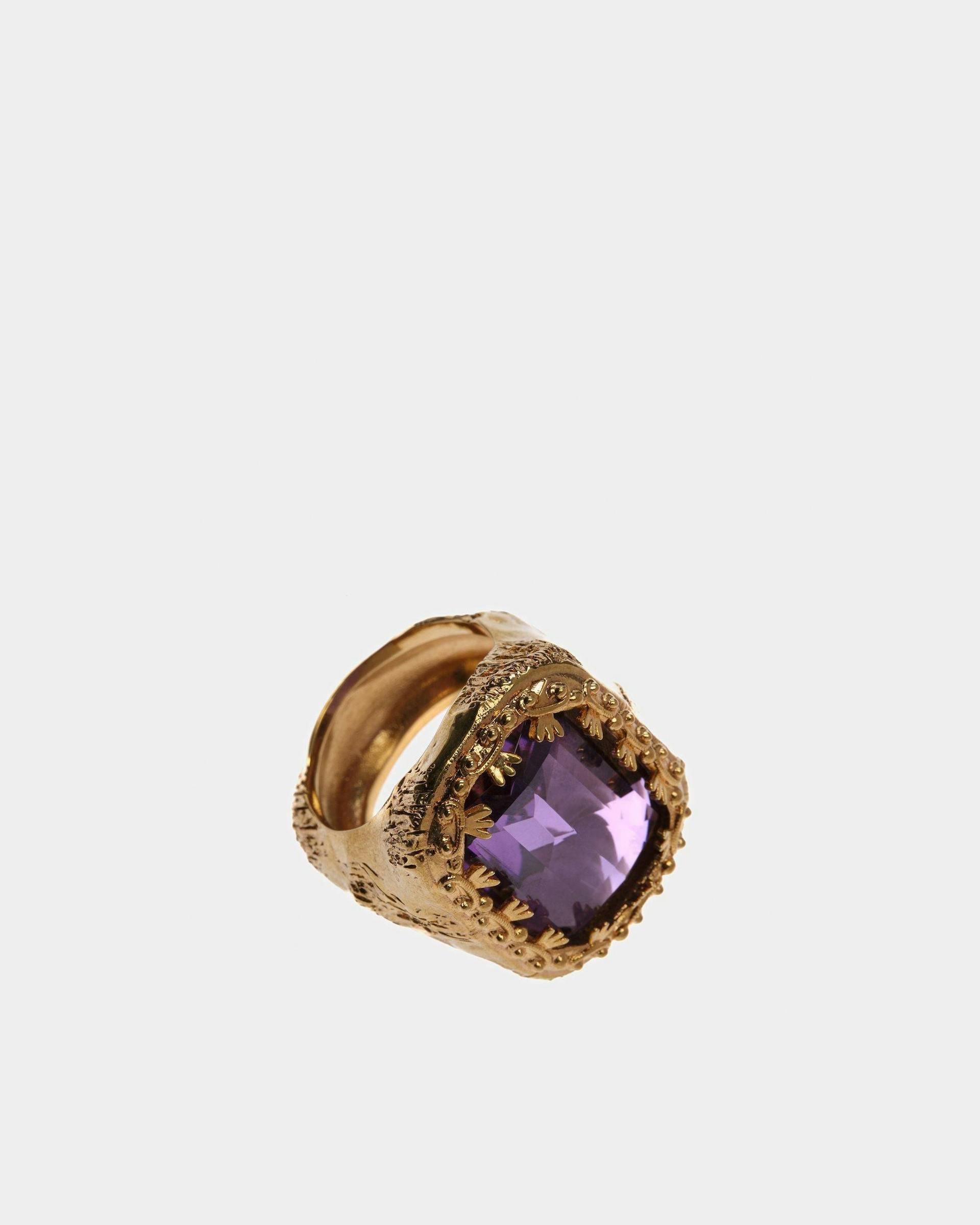 Stone Ring In Amethyst - Women's - Bally - 01