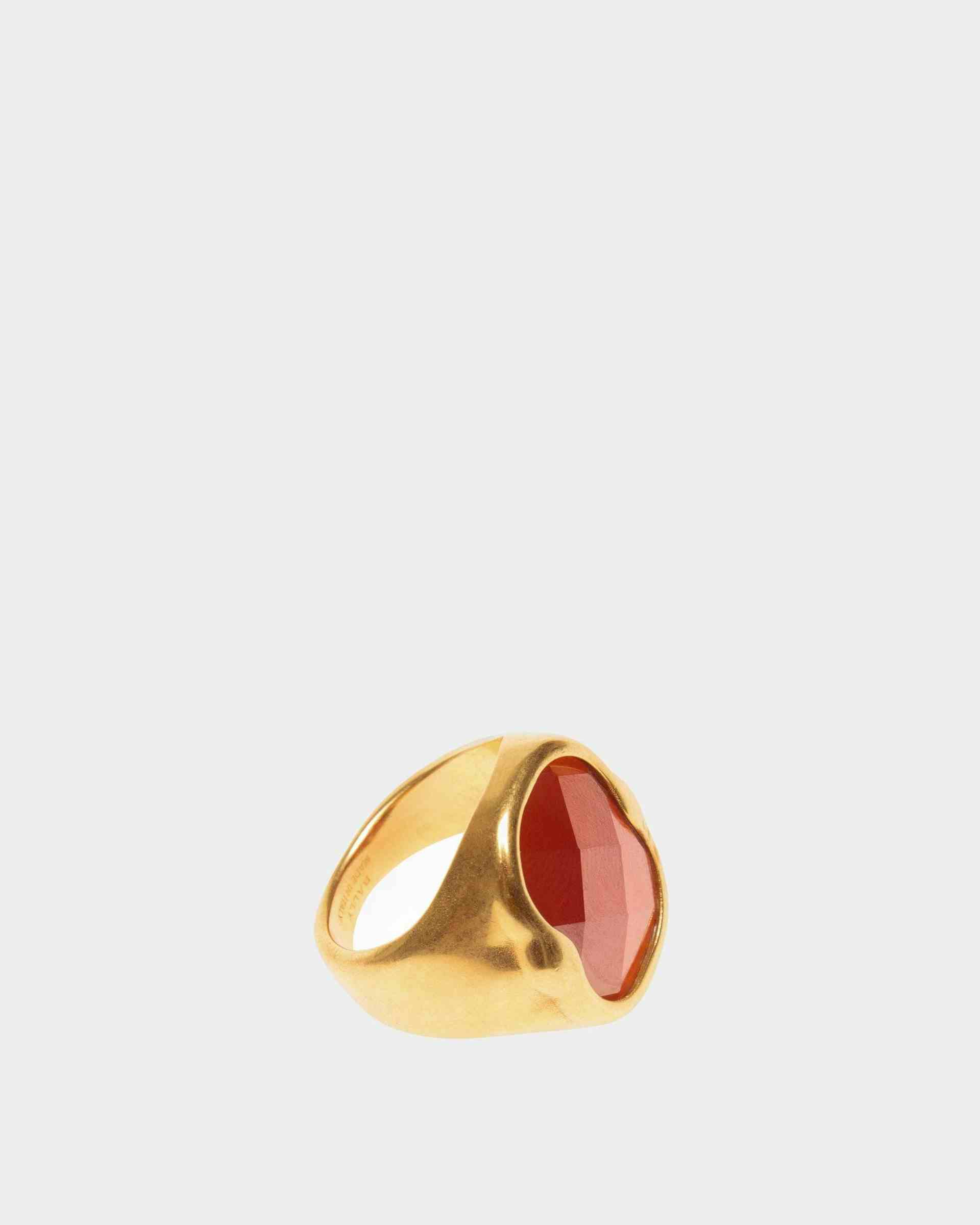 Frame Ring In Hammered Gold - Women's - Bally