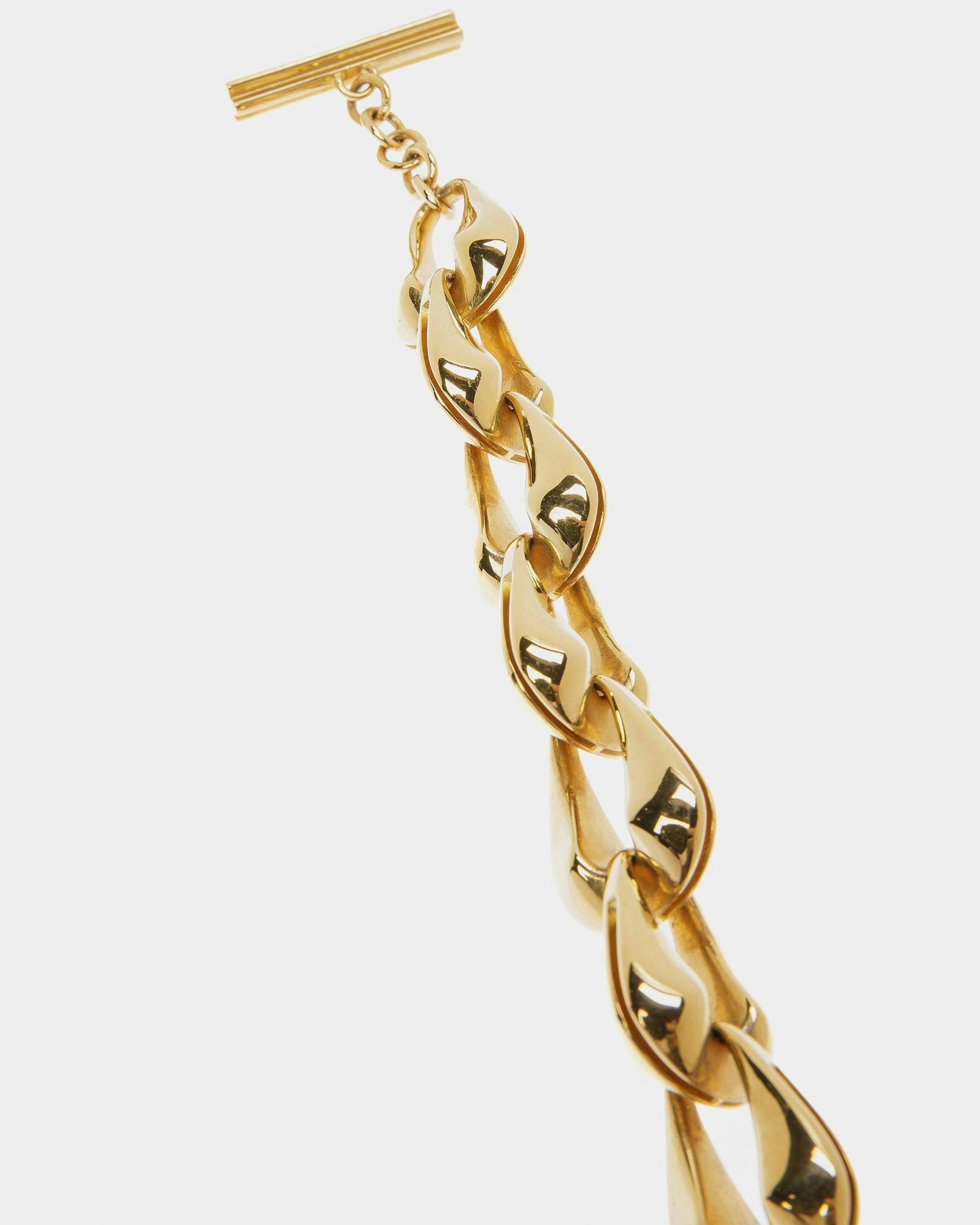 T-Bar Chunky Necklace In Yellow-Gold - Women's - Bally - 02