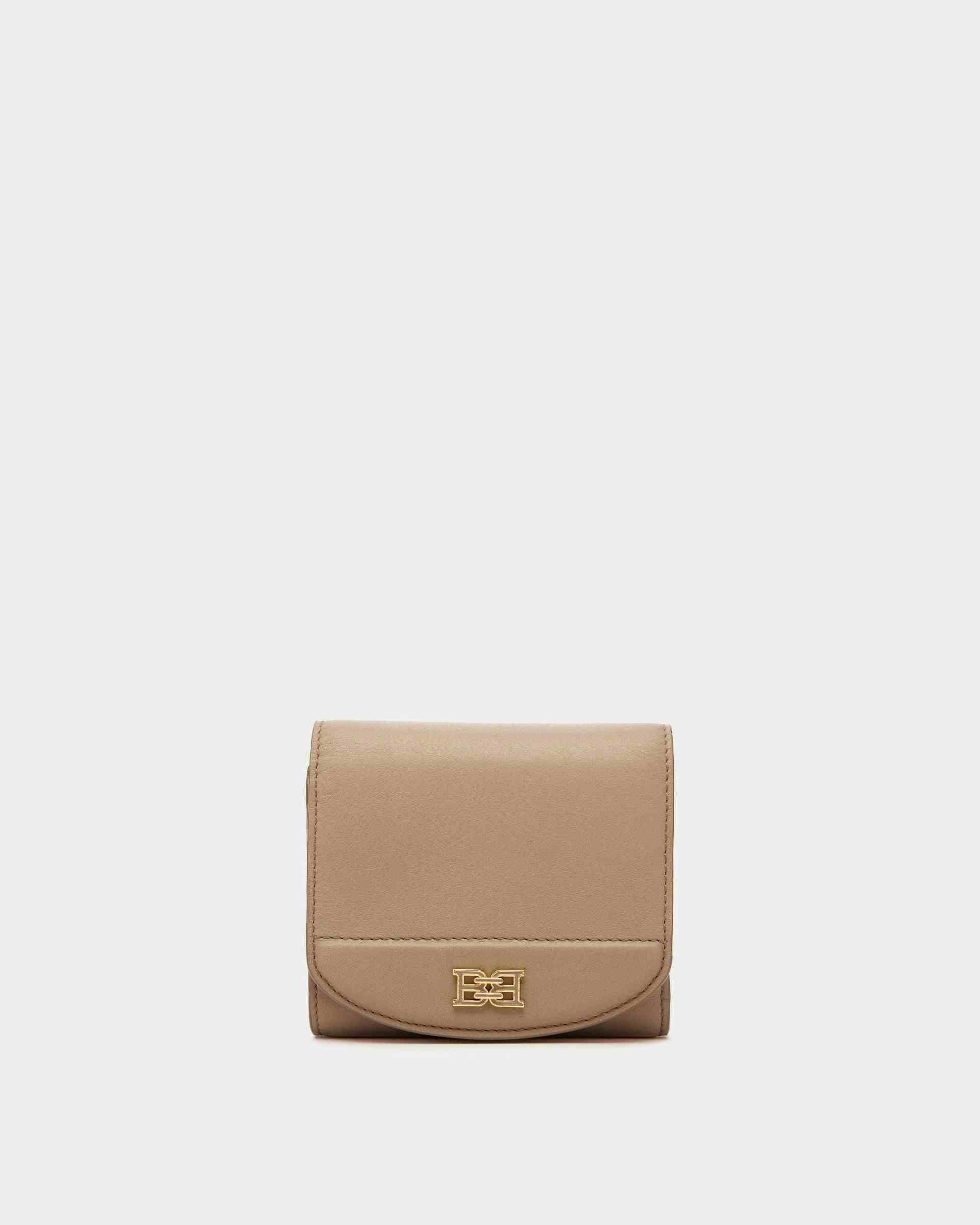 Blessy Leather Wallet In Taupe - Women's - Bally
