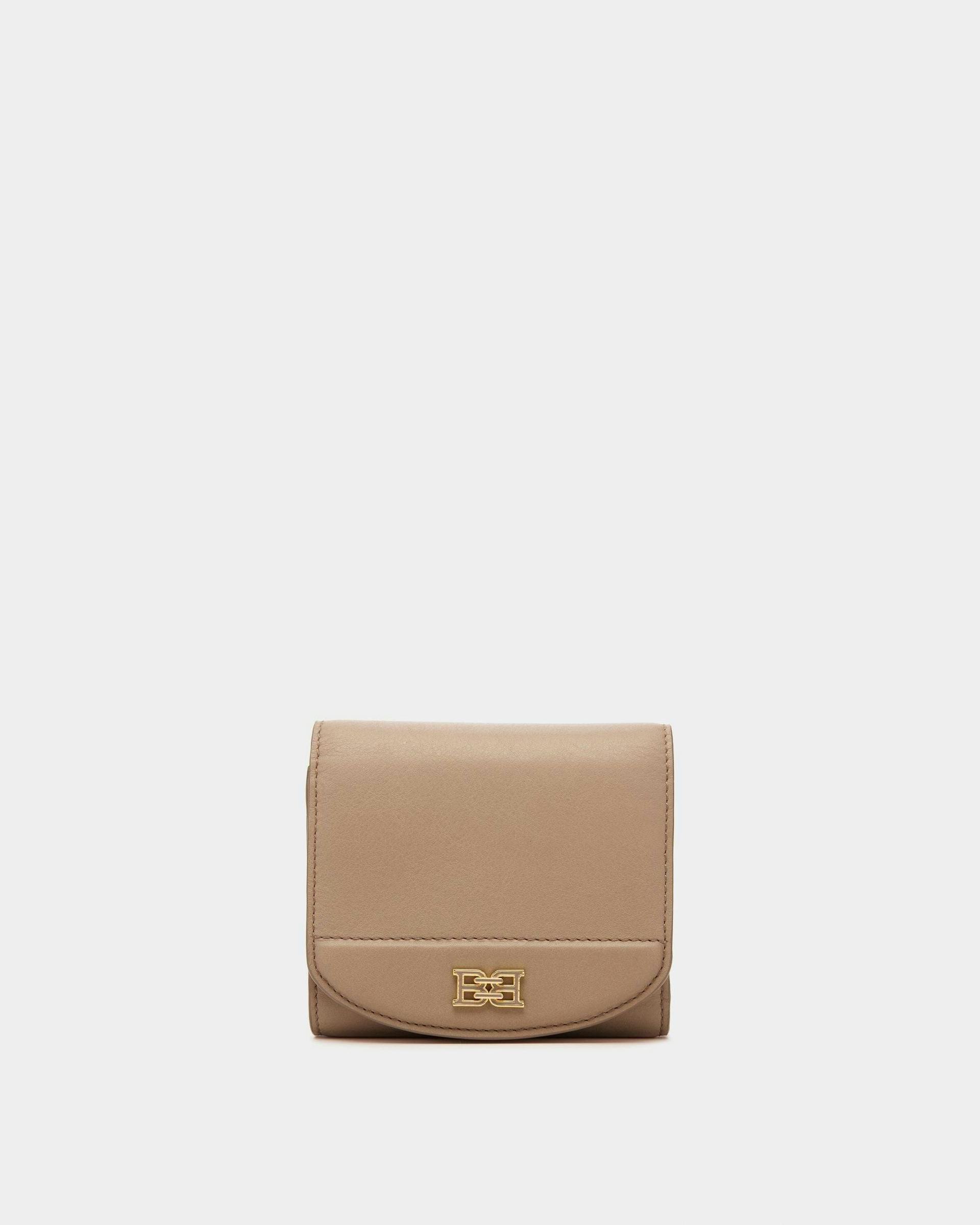Blessy Leather Wallet In Taupe - Women's - Bally - 01
