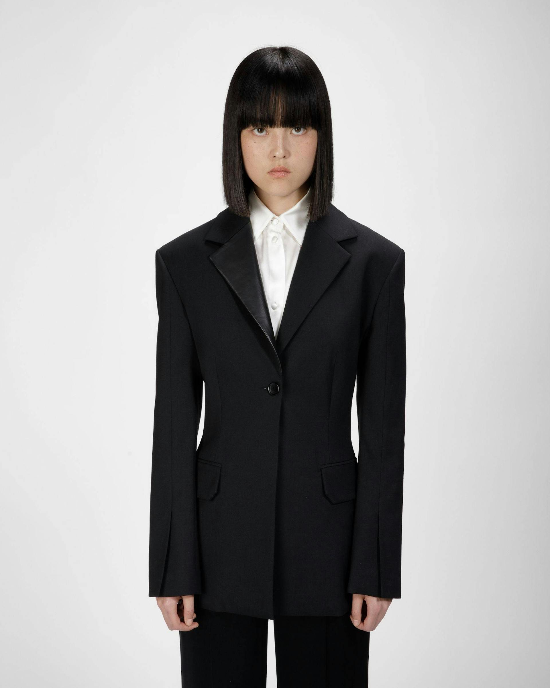 Wool Mix Jacket In Black - Women's - Bally - 02