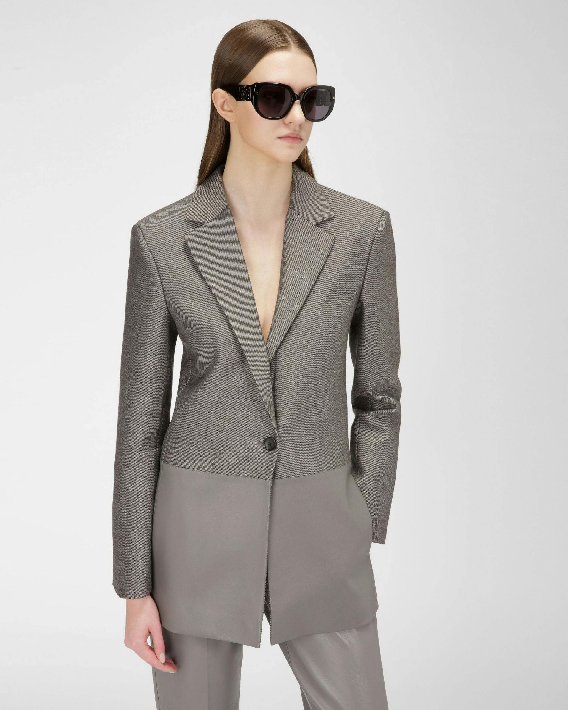 Wool Jacket In Grey - Women's - Bally - 01
