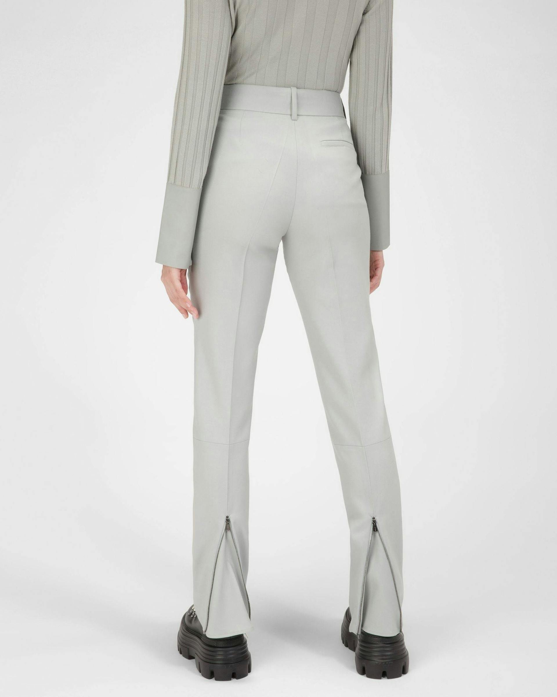 Wool Trousers In Grey - Women's - Bally - 03